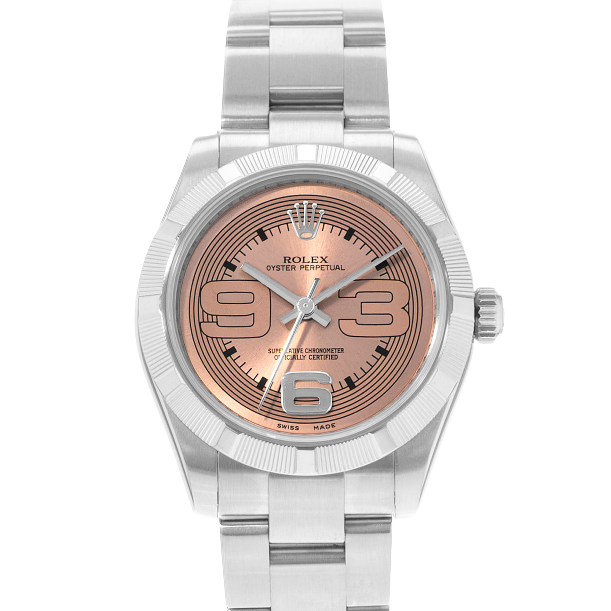 Rolex Oyster Perpetual 31 177210 Pink Salmon Dial Steel Oyster Ladies Watch