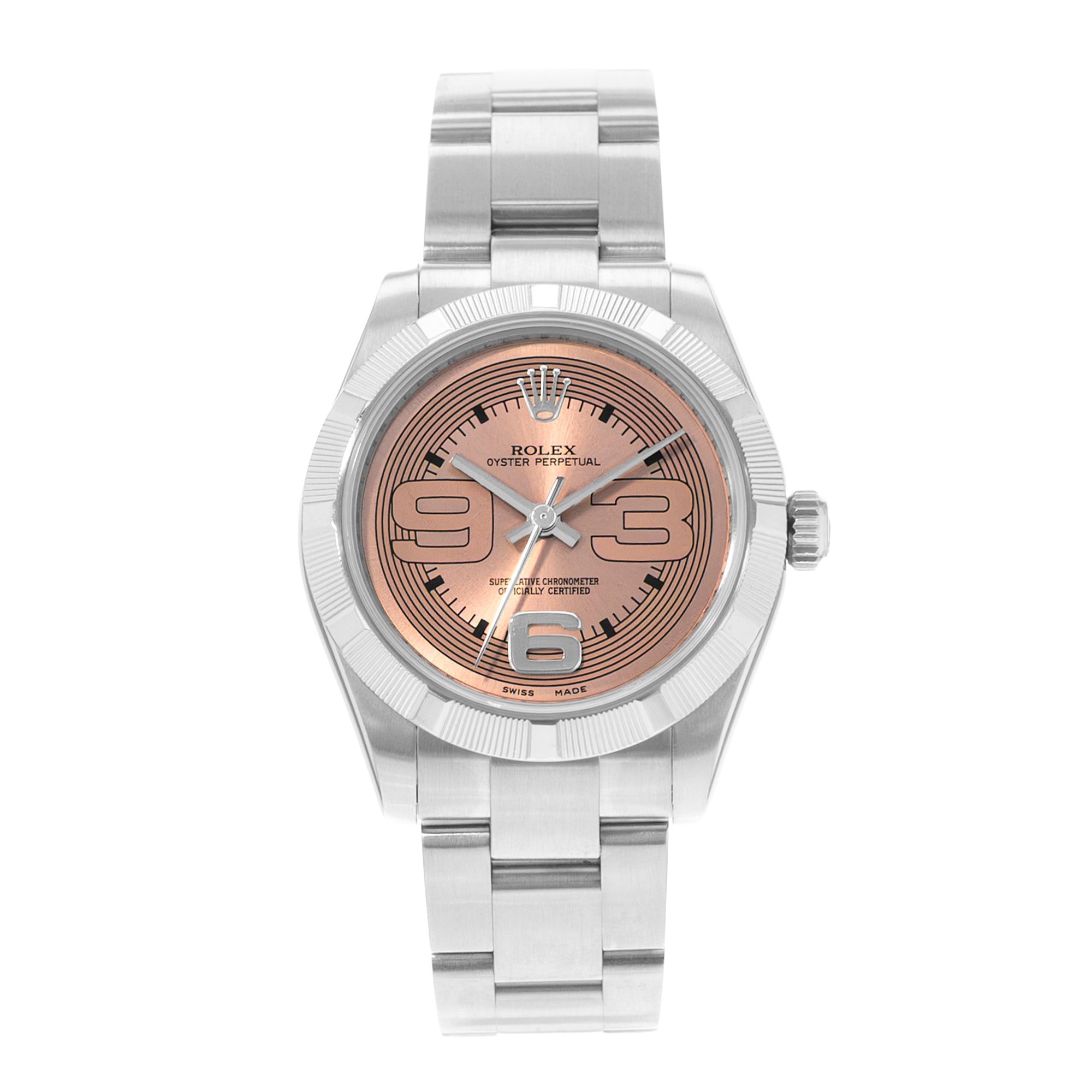 Rolex Oyster Perpetual 31 177210 Pink Salmon Dial Steel Oyster Ladies Watch