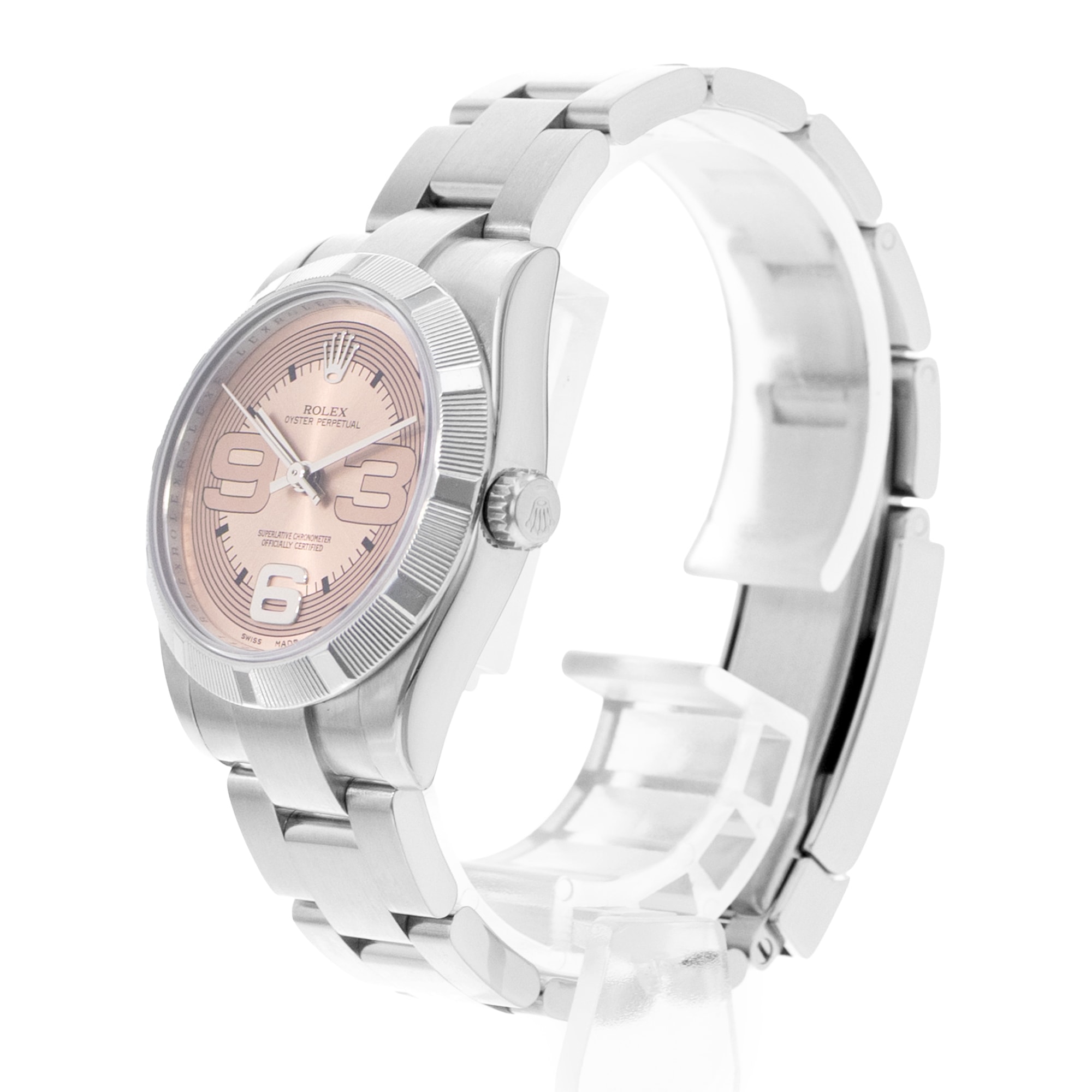 Rolex Oyster Perpetual 31 177210 Pink Salmon Dial Steel Oyster Ladies Watch