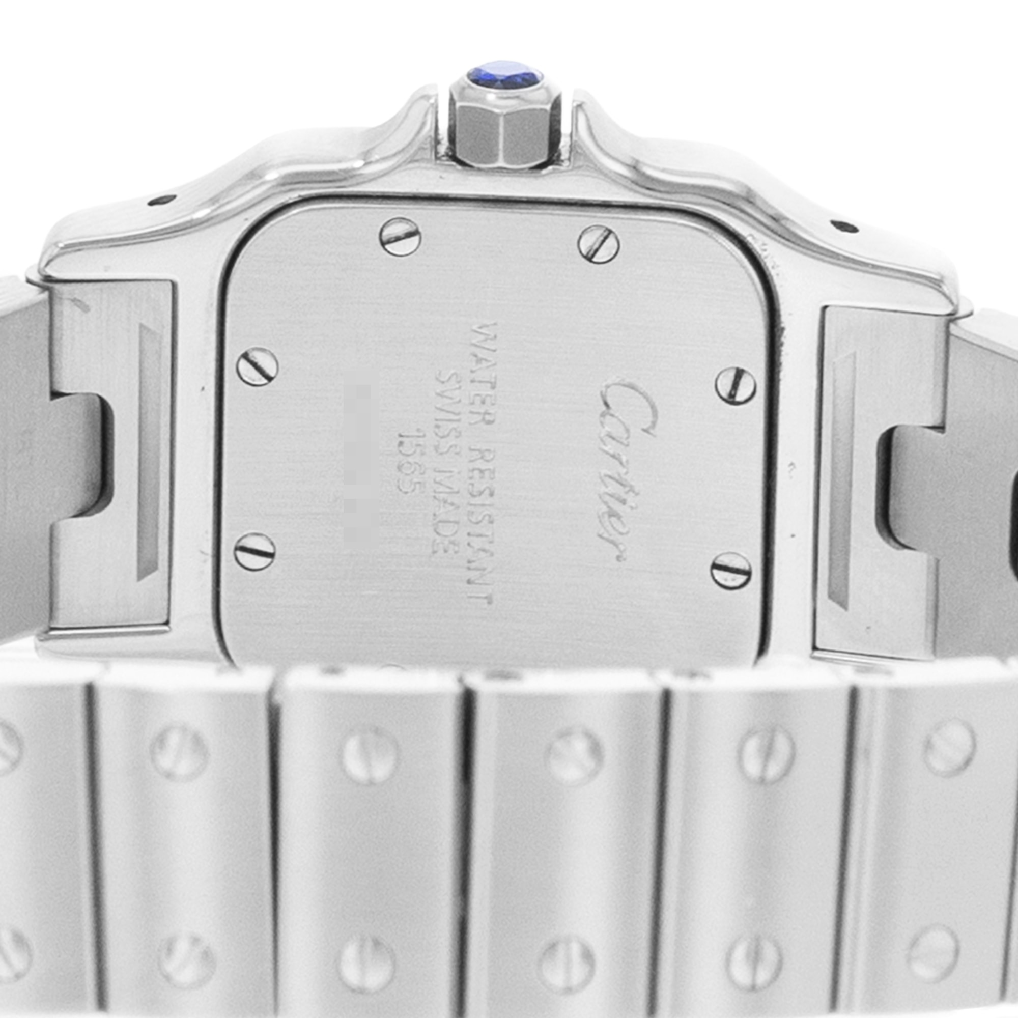 Cartier Santos Galbee W20056D6 1565 24mm Small Silver Dial Steel Ladies Watch