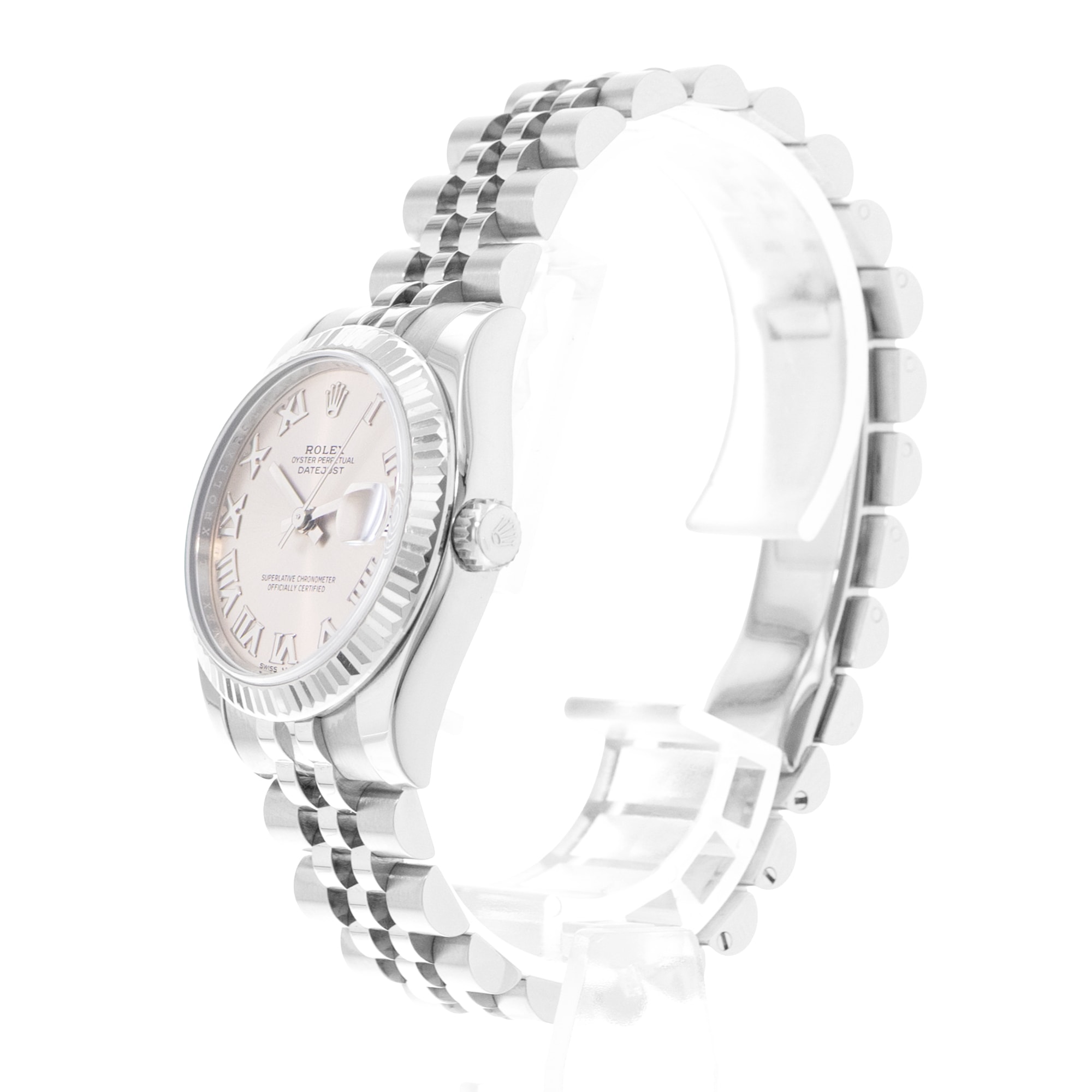 Rolex Datejust 31 178274 Pink Roman Dial Steel Ladies Watch Card 2019