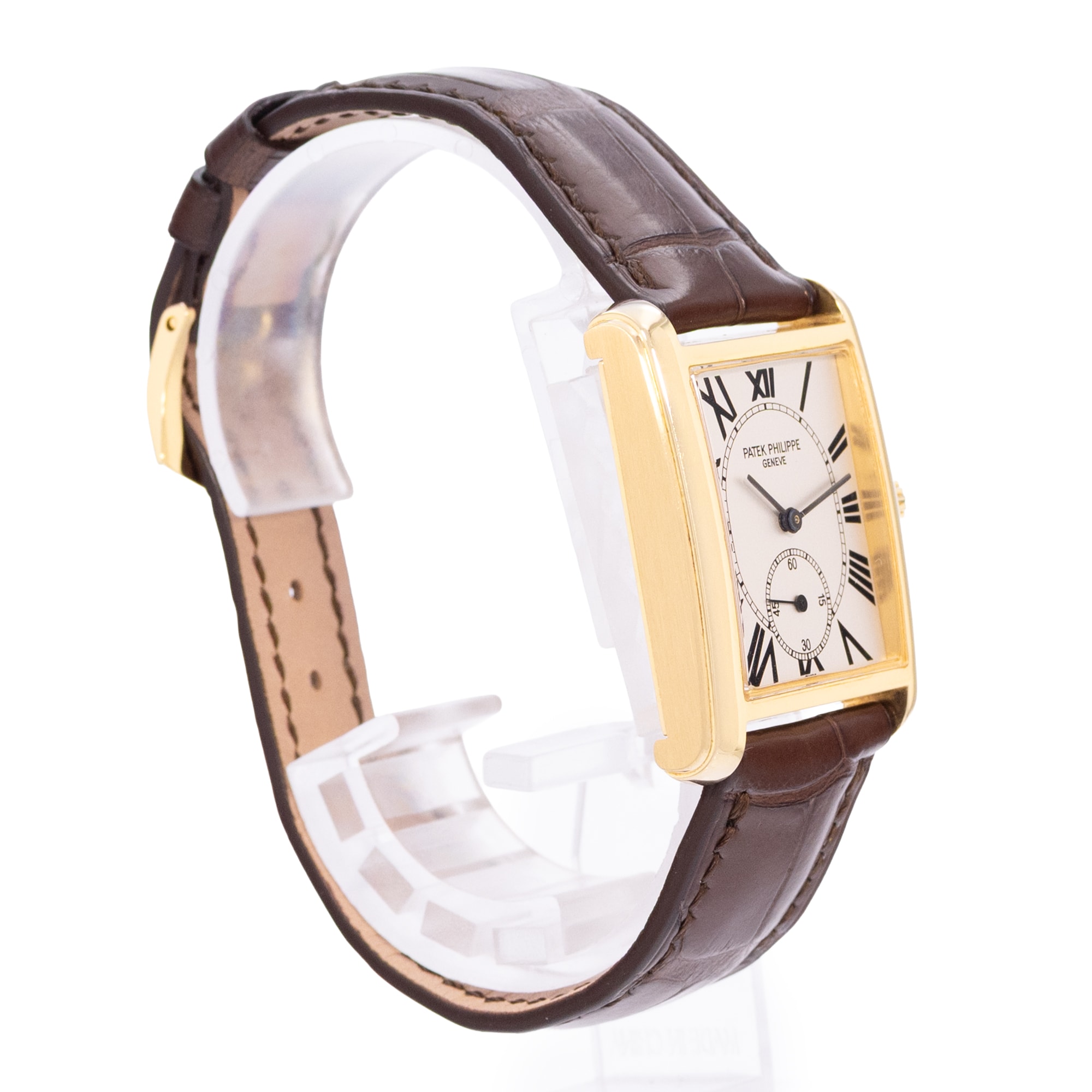 Patek Philippe Gondolo 5014J 27mm Vintage Silver Roman Yellow Gold Mens Watch