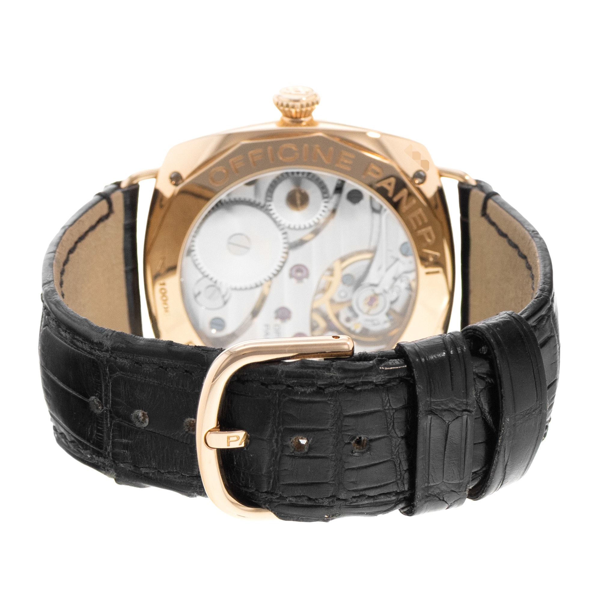 Panerai Radiomir PAM 00231 45mm Rose Gold Black Leather Manual Mens Watch