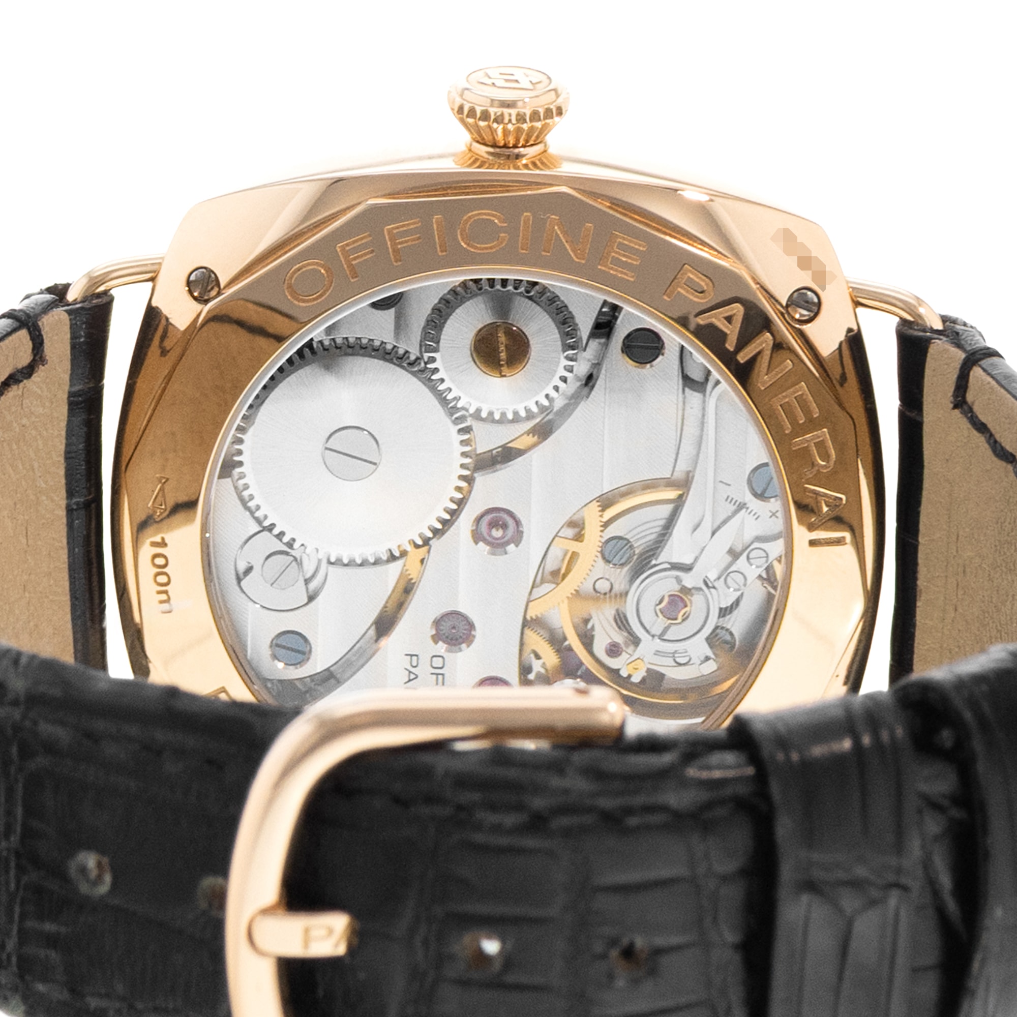 Panerai Radiomir PAM 00231 45mm Rose Gold Black Leather Manual Mens Watch