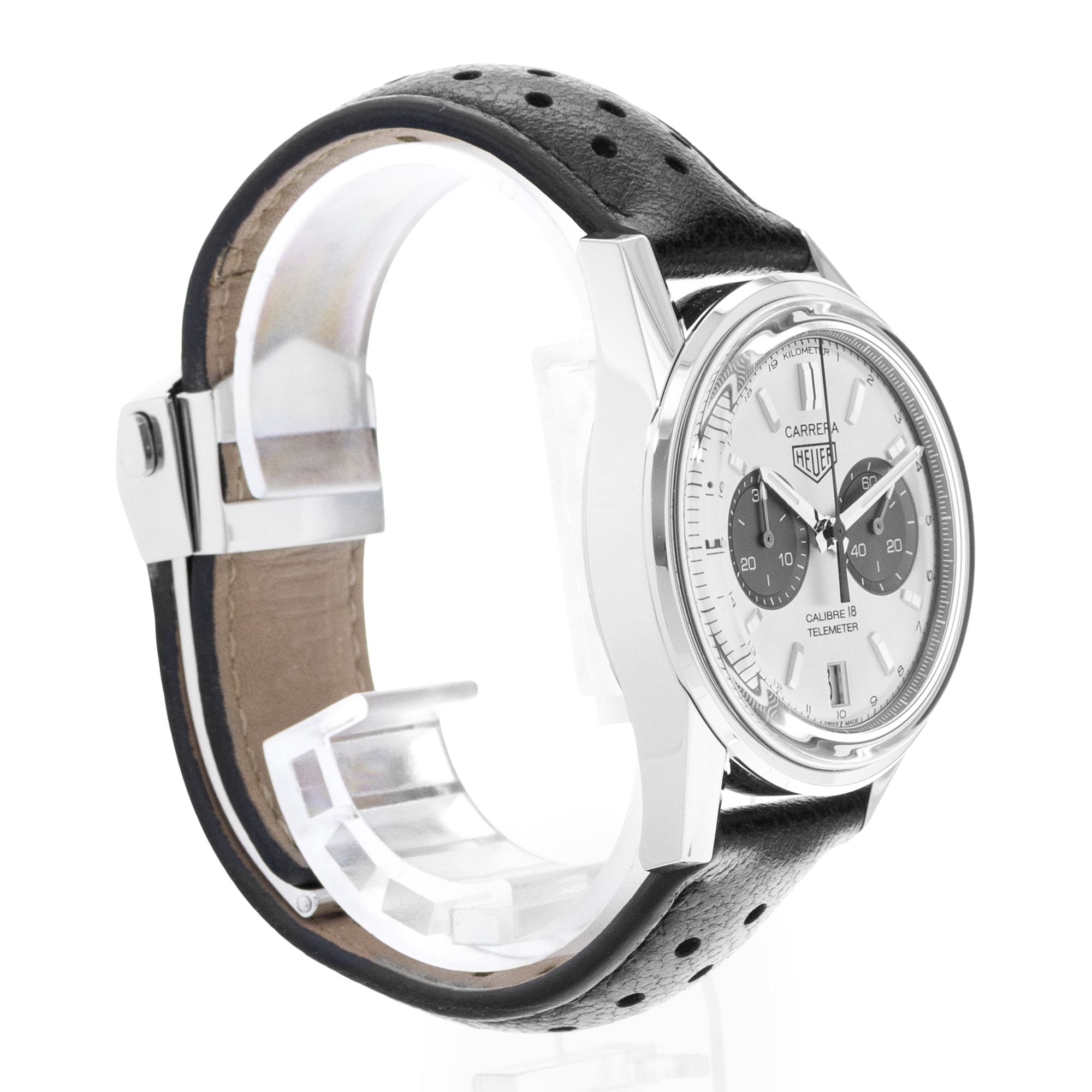 TAG Heuer Heuer Heritage CAR221A.FC6353 39mm Silver Dial Steel Mens Watch Box