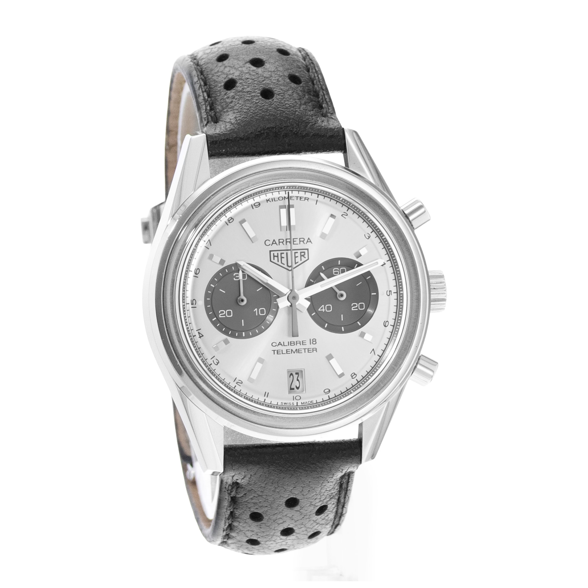 TAG Heuer Heuer Heritage CAR221A.FC6353 39mm Silver Dial Steel Mens Watch Box