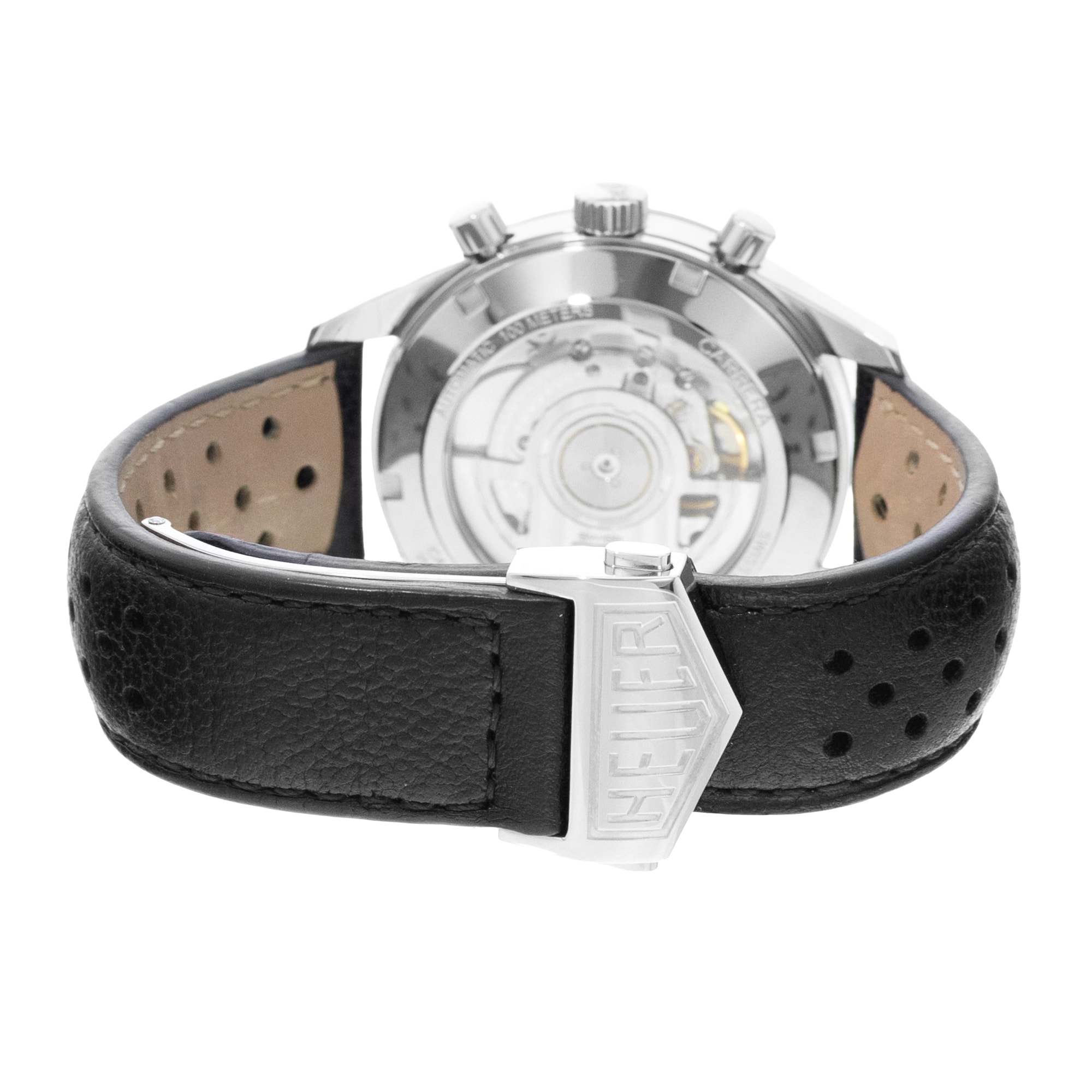 TAG Heuer Heuer Heritage CAR221A.FC6353 39mm Silver Dial Steel Mens Watch Box