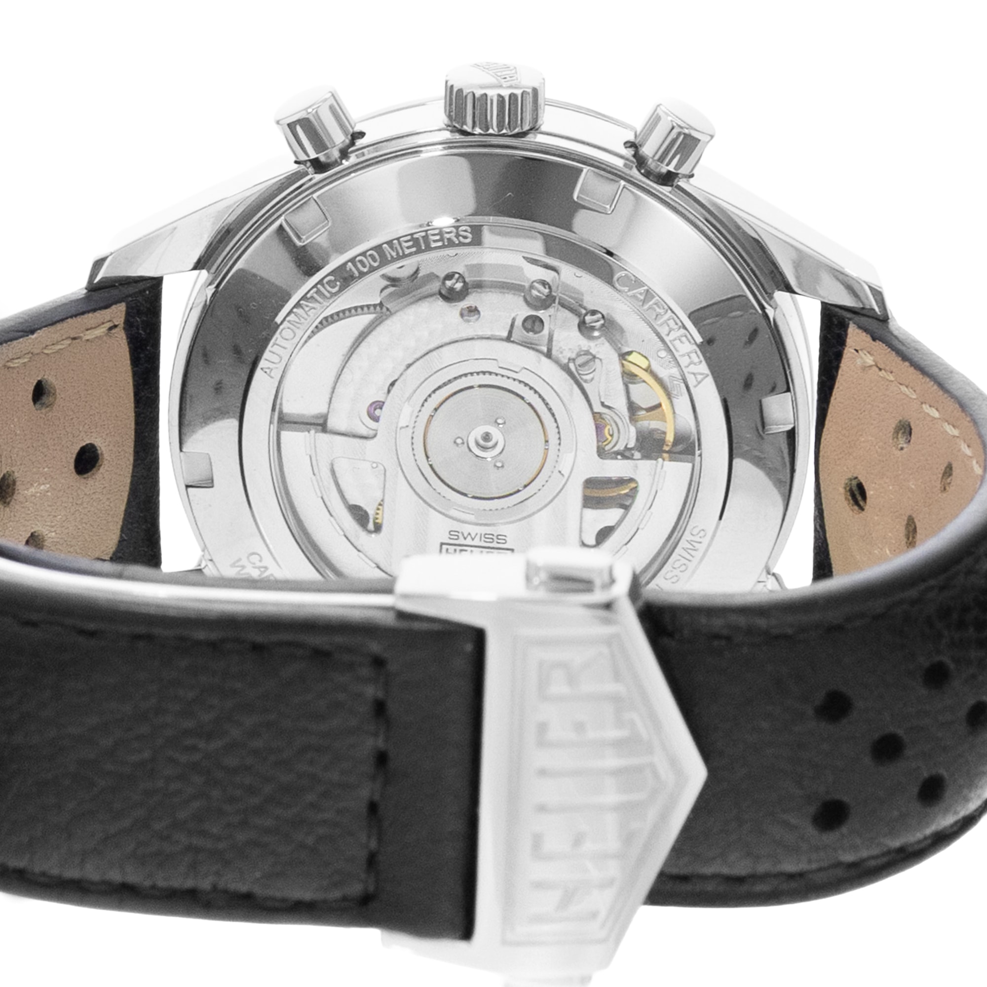 TAG Heuer Heuer Heritage CAR221A.FC6353 39mm Silver Dial Steel Mens Watch Box