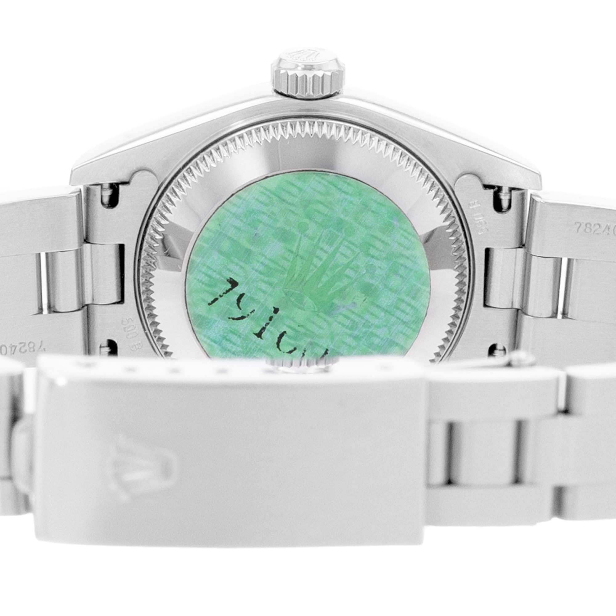Rolex Oyster Perpetual 26 79160 White Roman Steel Automatic Ladies Watch Papers