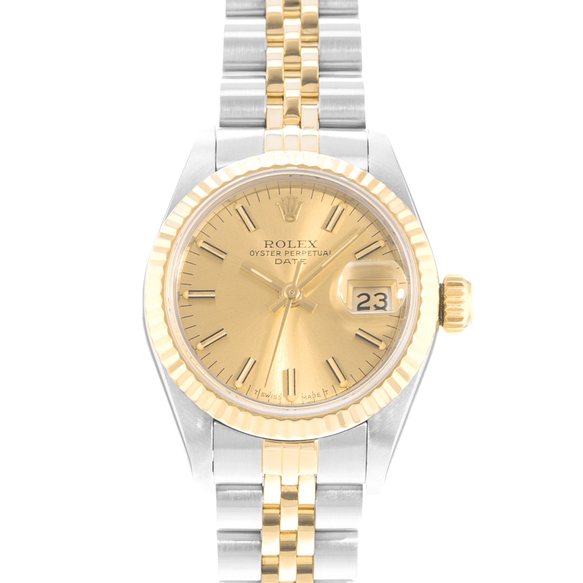 Rolex Datejust 26 69173 Vintage Champagne Steel Yellow Gold Ladies Watch