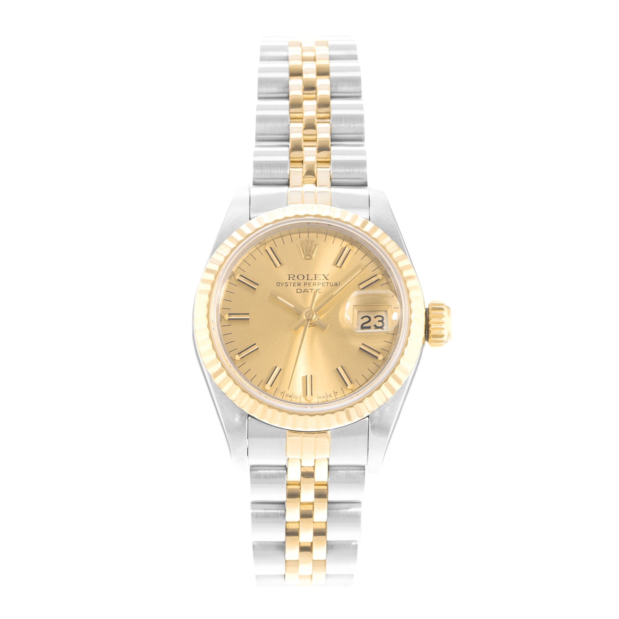 Rolex Datejust 26 69173 Vintage Champagne Steel Yellow Gold Ladies Watch