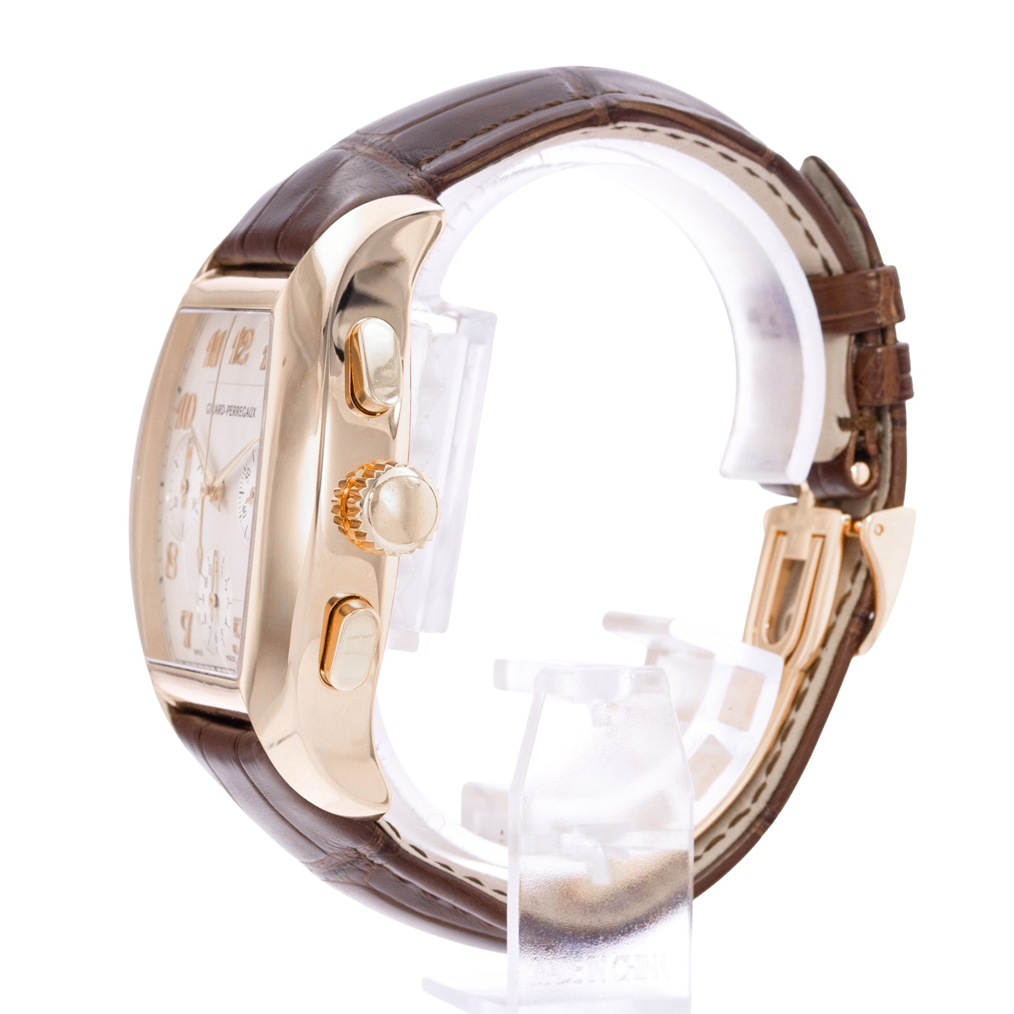 Girard Perregaux Richeville 2765 37mm White Rose Gold Automatic Mens Watch