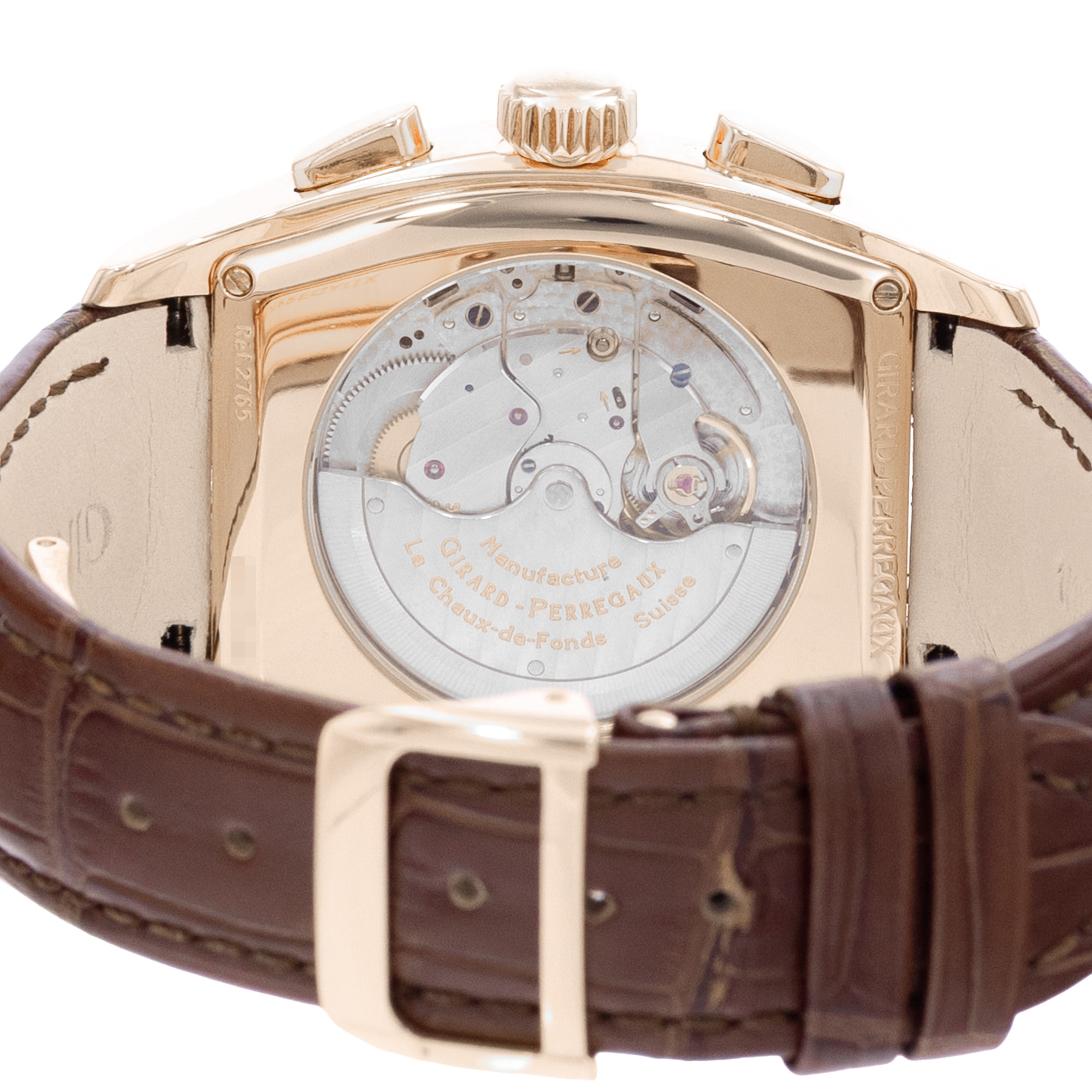 Girard Perregaux Richeville 2765 37mm White Rose Gold Automatic Mens Watch