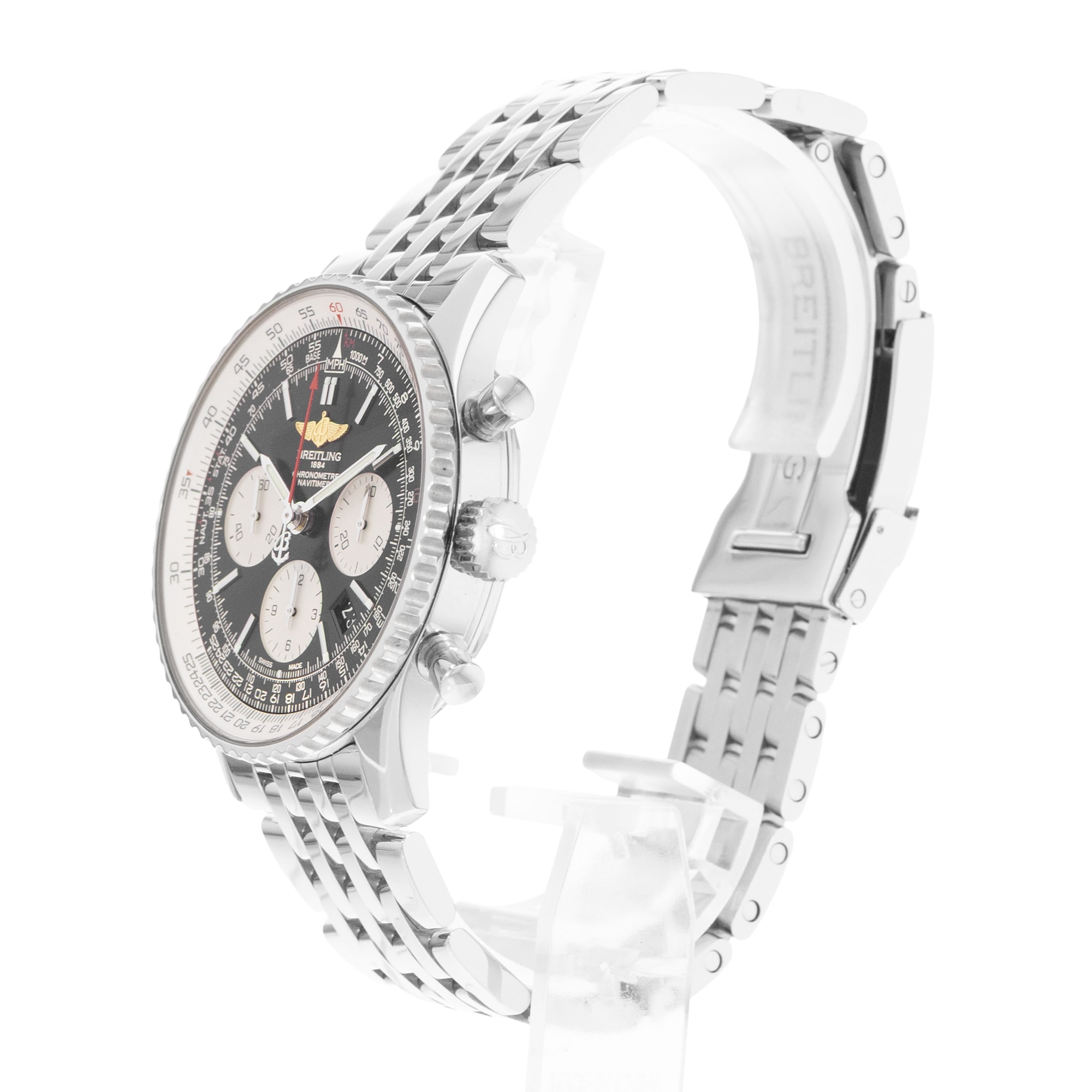 Breitling Navitimer 01 AB0120 43mm Black Steel Mens Watch Box