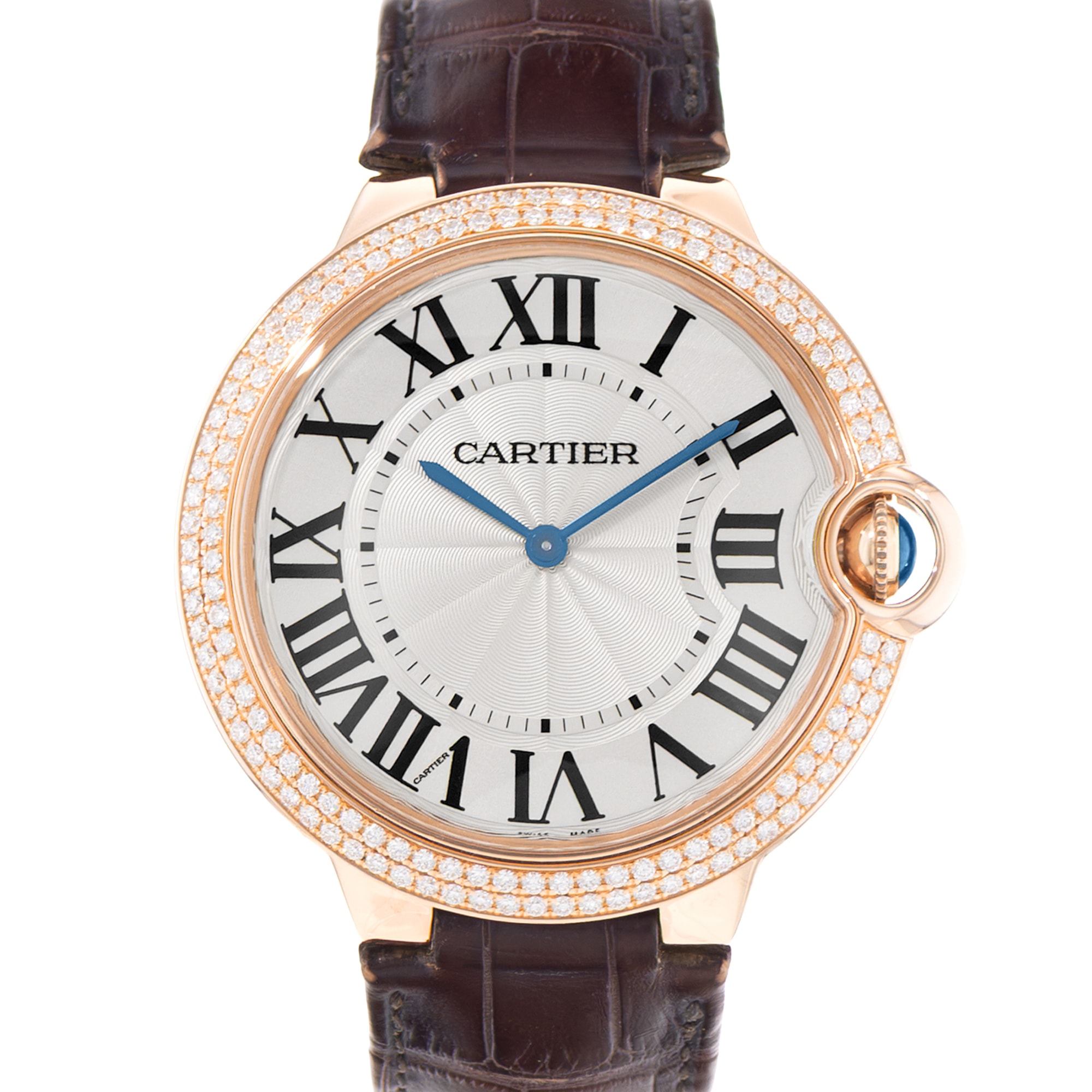 Cartier Ballon Bleu 40mm WE902055 2661 Silver Gold Diamond Ladies Watch Card 2017