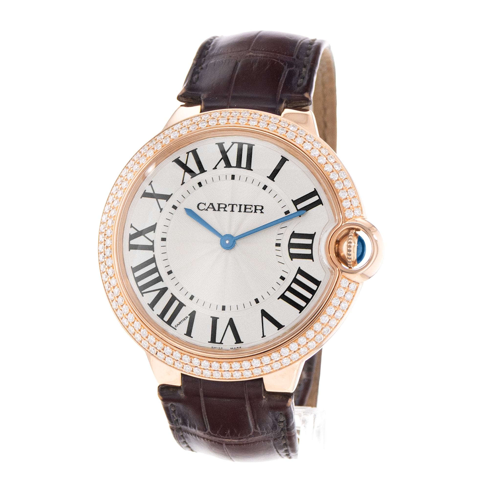 Cartier Ballon Bleu 40mm WE902055 2661 Silver Gold Diamond Ladies Watch Card 2017
