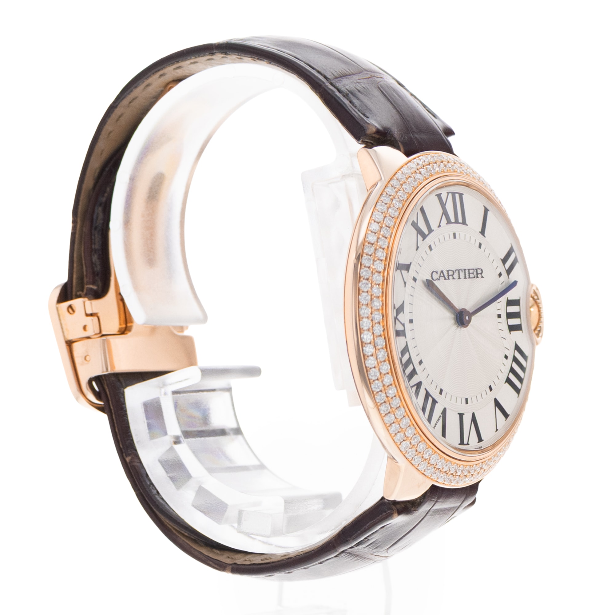 Cartier Ballon Bleu 40mm WE902055 2661 Silver Gold Diamond Ladies Watch Card 2017