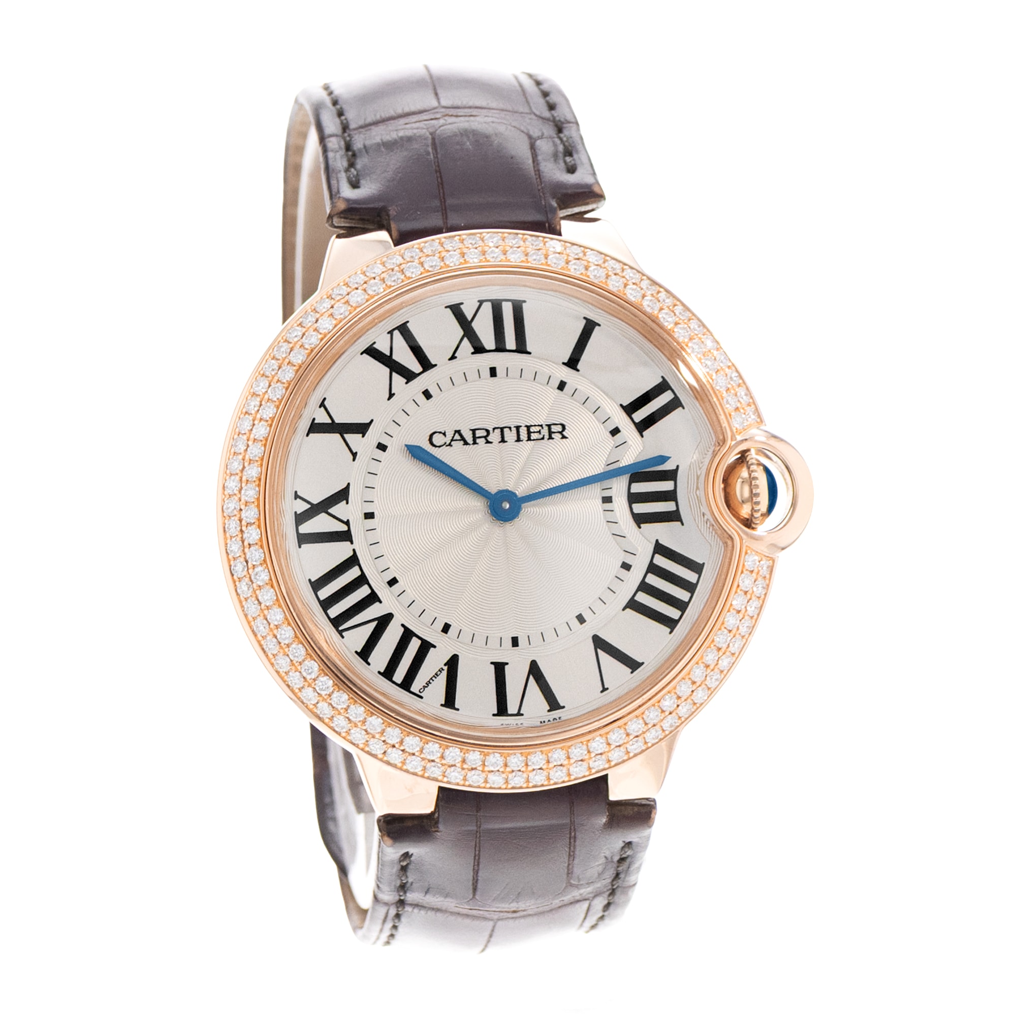 Cartier Ballon Bleu 40mm WE902055 2661 Silver Gold Diamond Ladies Watch Card 2017