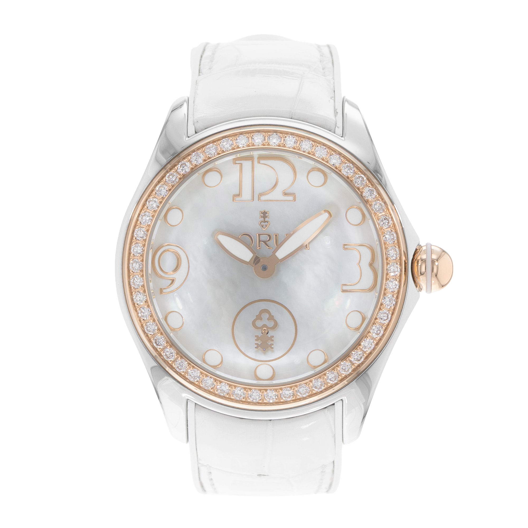 Corum Bubble L295/03052 42mm MOP Dial Steel Rose Gold Diamonds Ladies Watch