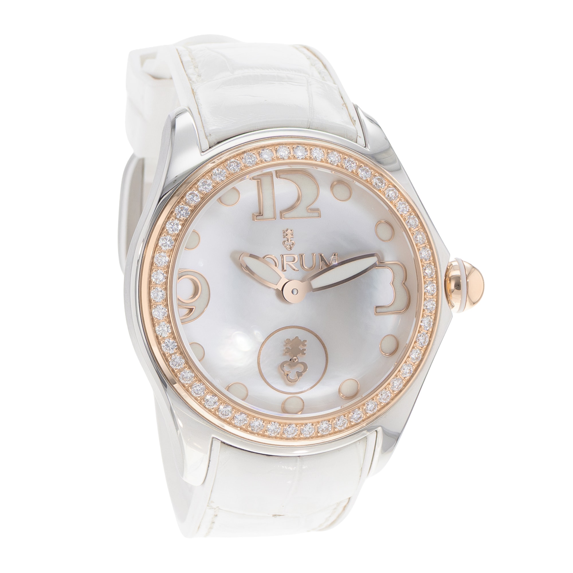 Corum Bubble L295/03052 42mm MOP Dial Steel Rose Gold Diamonds Ladies Watch