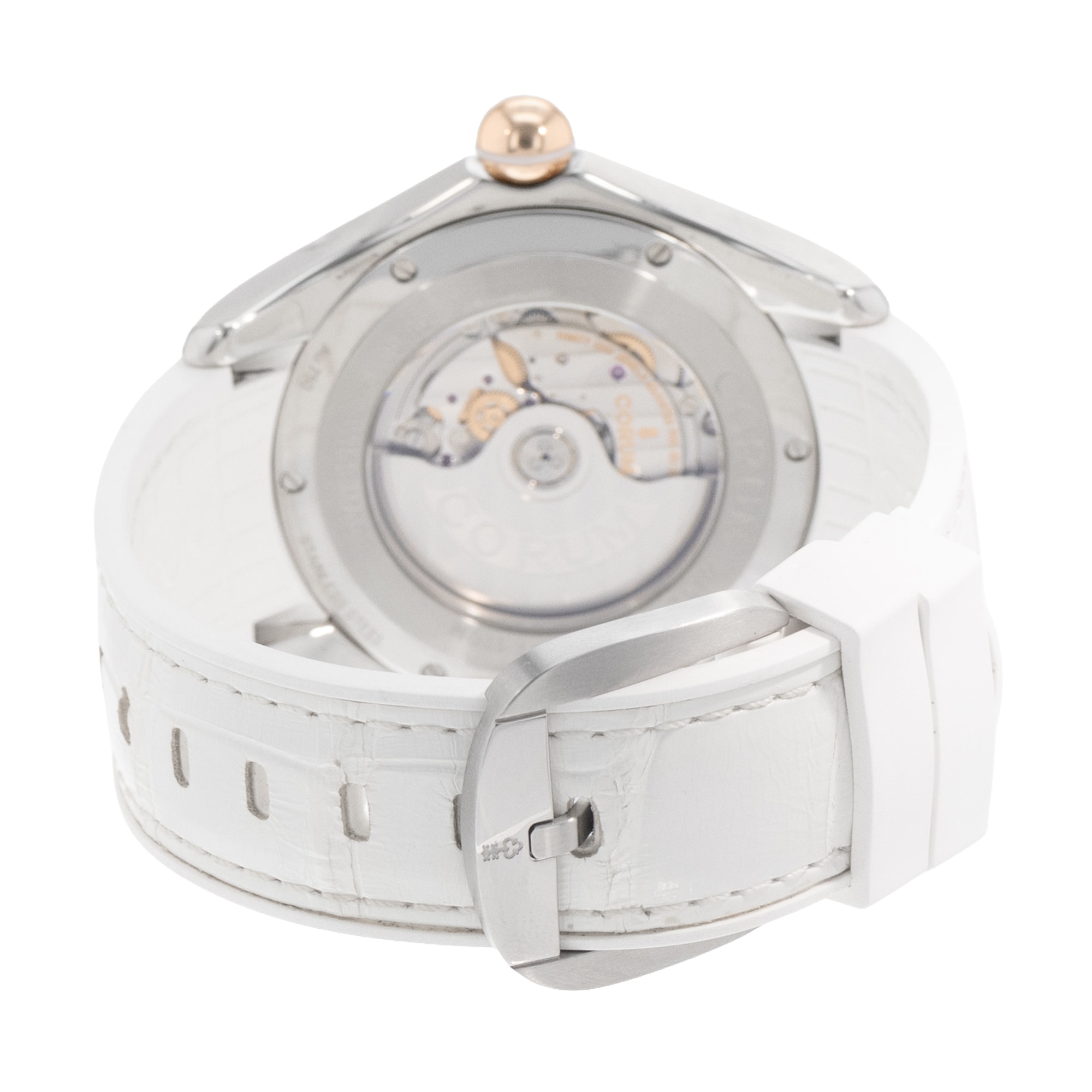 Corum Bubble L295/03052 42mm MOP Dial Steel Rose Gold Diamonds Ladies Watch