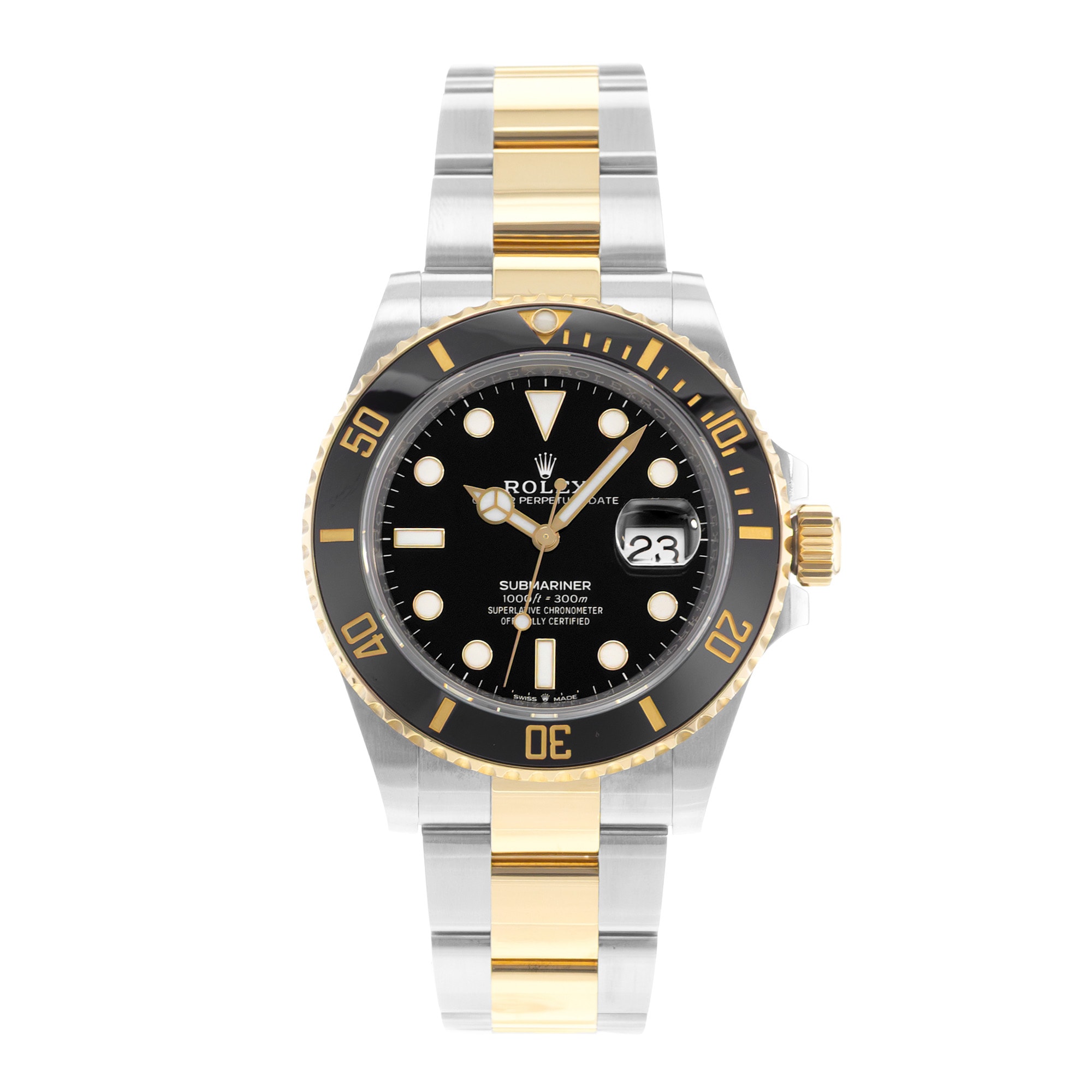 Rolex Submariner Date 126613 41mm Black Dial Steel Yellow Gold Mens Watch Card