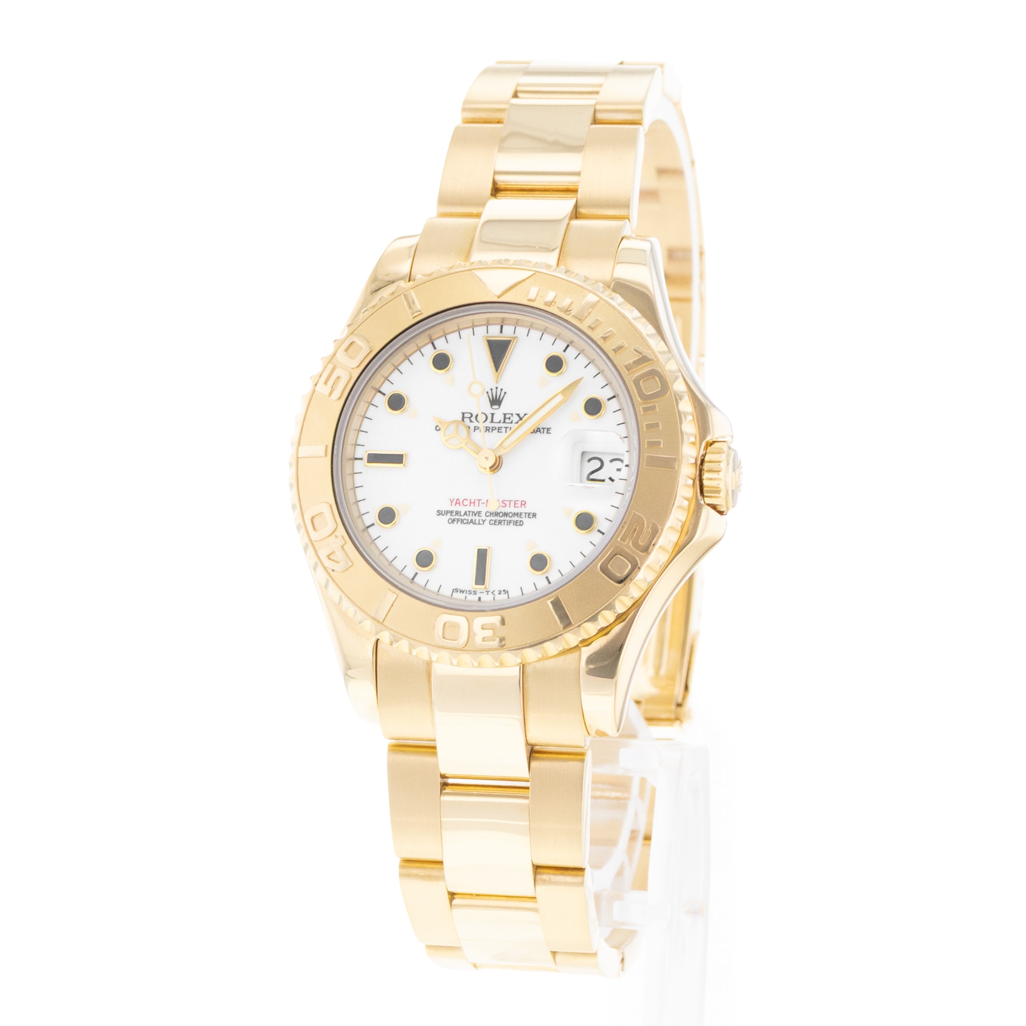 Rolex Yacht-Master 35 68628 Vintage 18k Yellow Gold Automatic Mens Watch