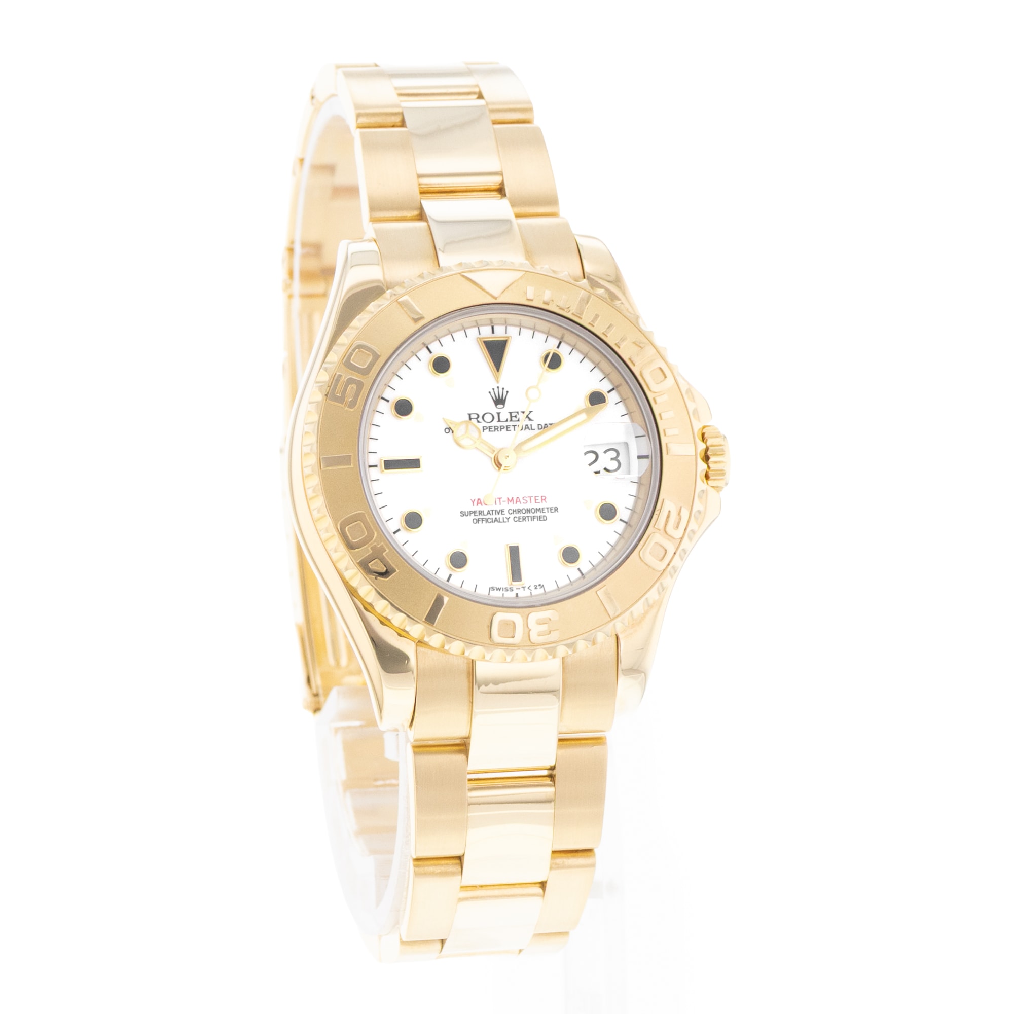 Rolex Yacht-Master 35 68628 Vintage 18k Yellow Gold Automatic Mens Watch