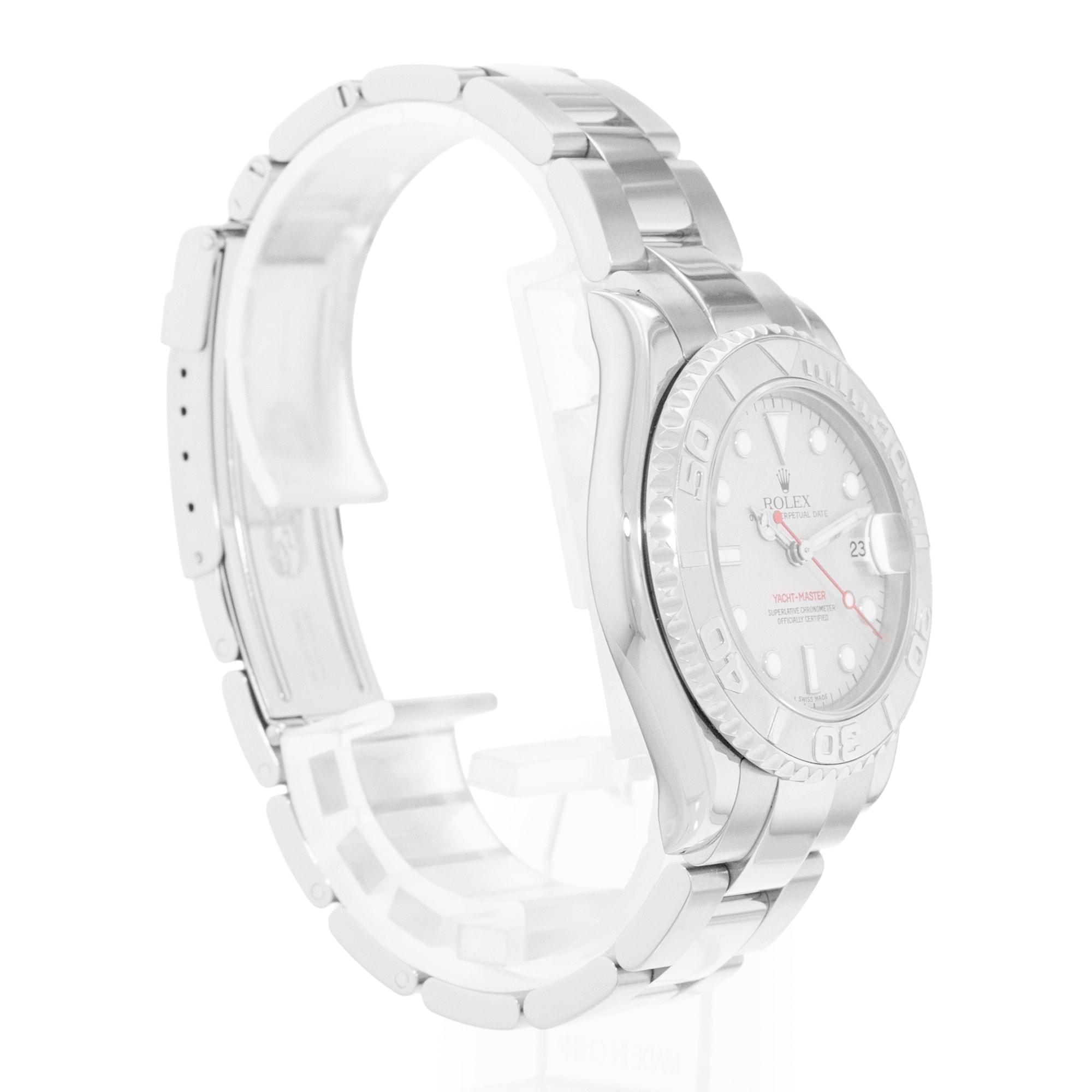 Rolex Yacht-Master 35 168622 Silver Dial Steel Mens Watch