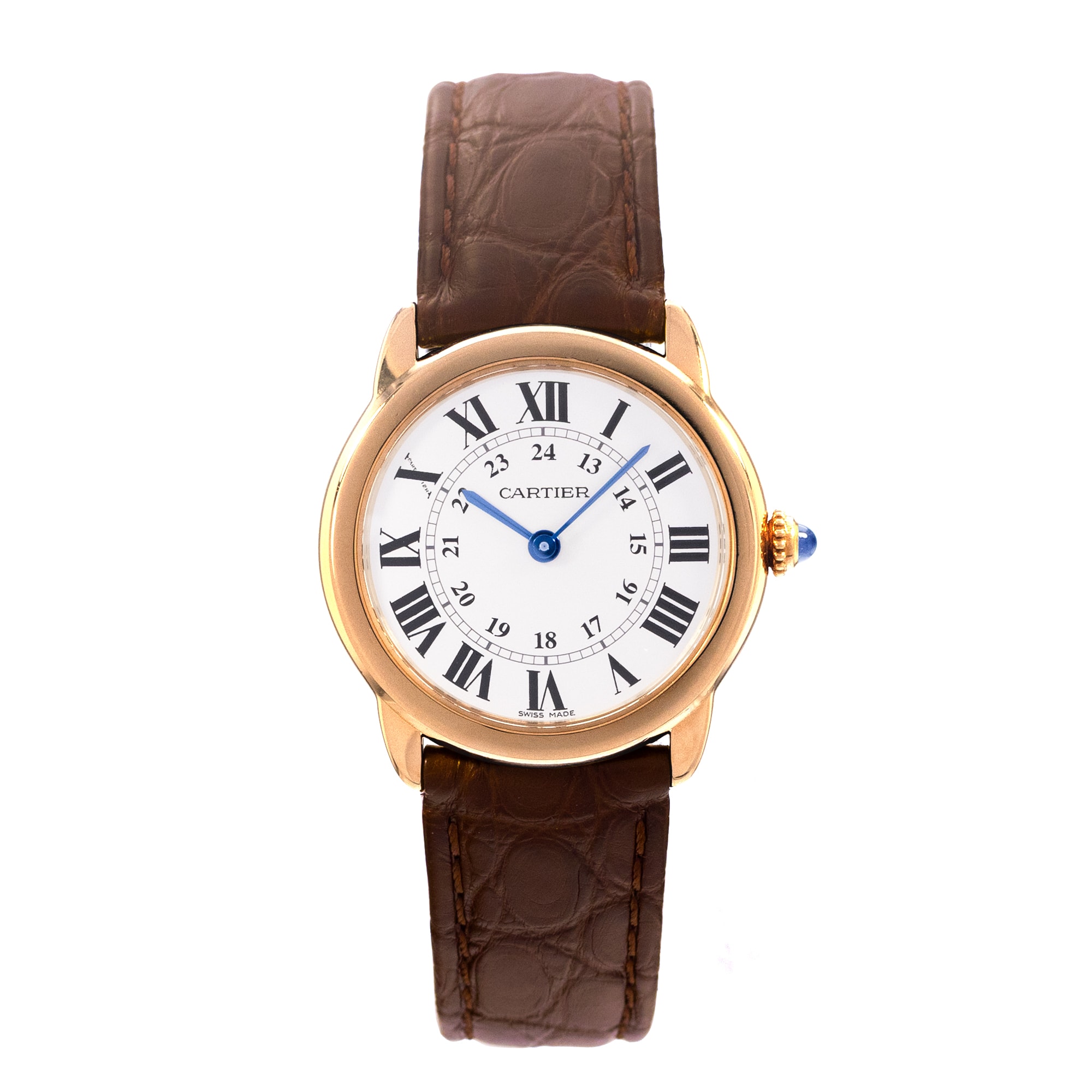 Cartier Ronde Solo de Cartier W6700355 2987 29mm Silver Yellow Gold Ladies Watch