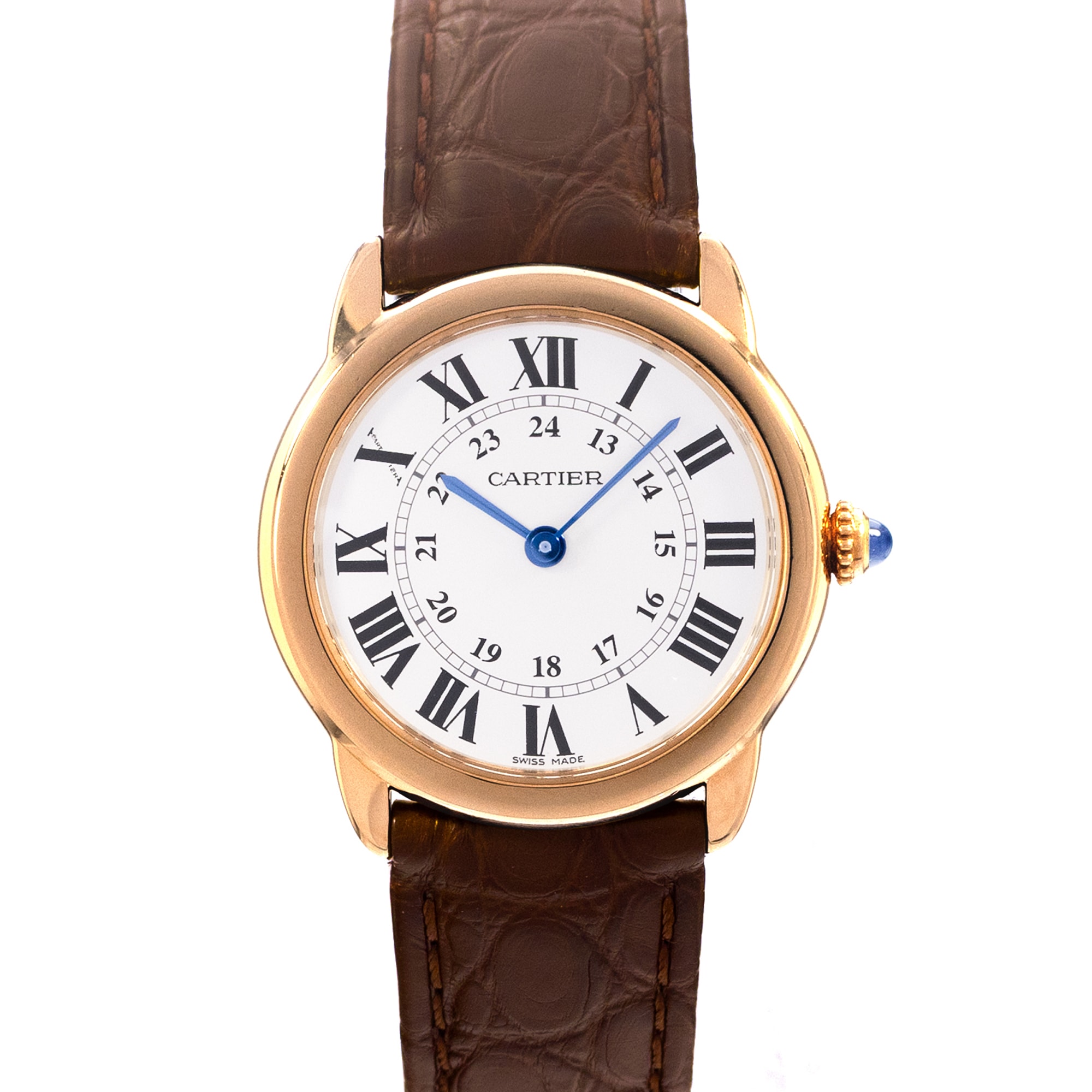 Cartier Ronde Solo de Cartier W6700355 2987 29mm Silver Yellow Gold Ladies Watch