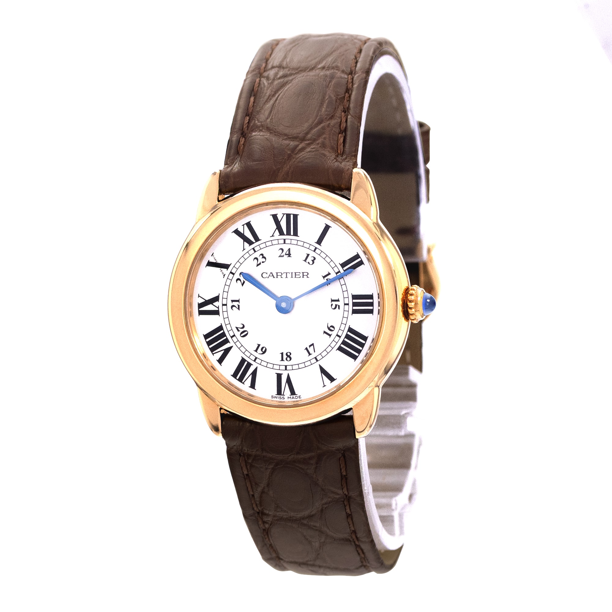 Cartier Ronde Solo de Cartier W6700355 2987 29mm Silver Yellow Gold Ladies Watch