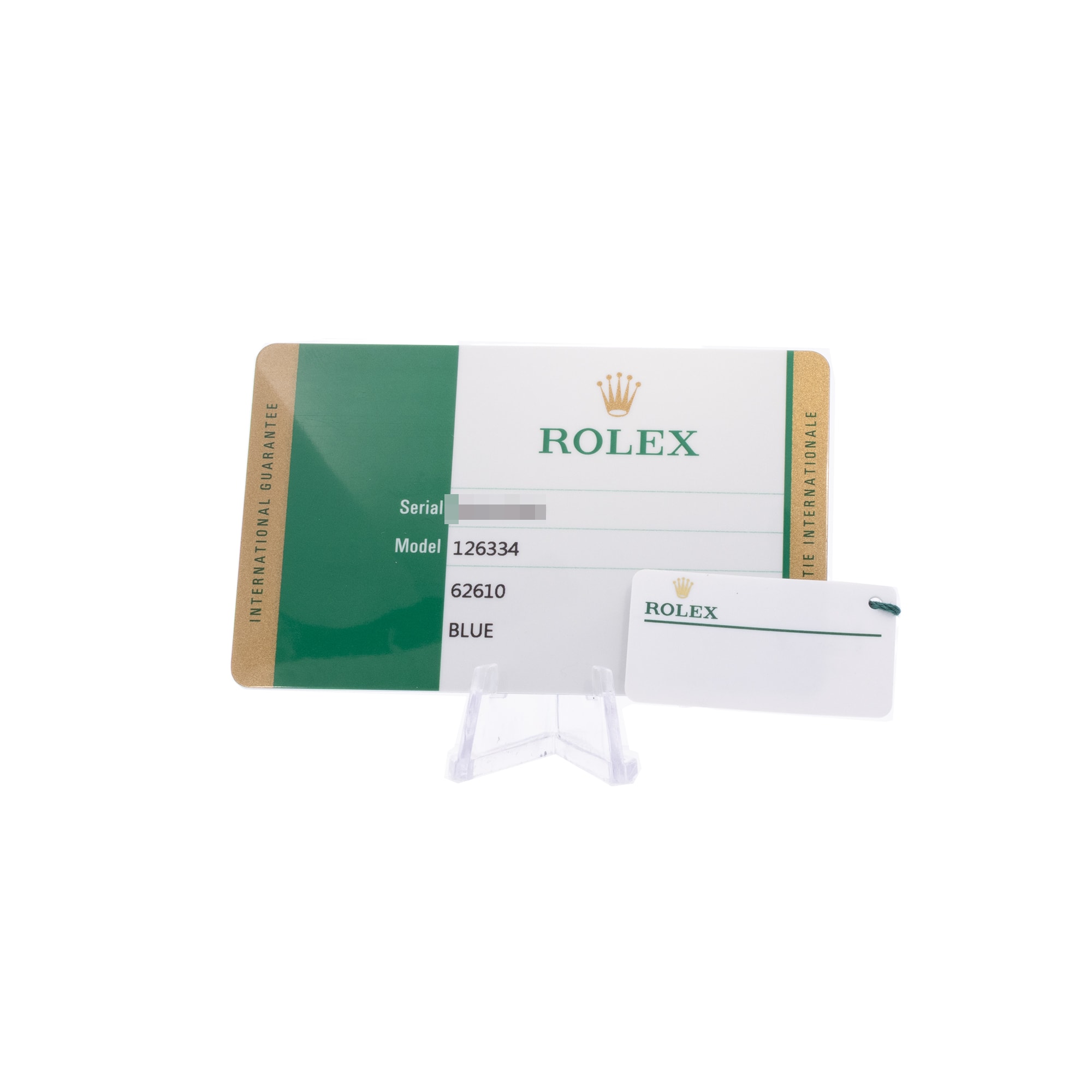 Rolex Datejust 41 126334 Blue Dial Steel Mens Watch Box Card