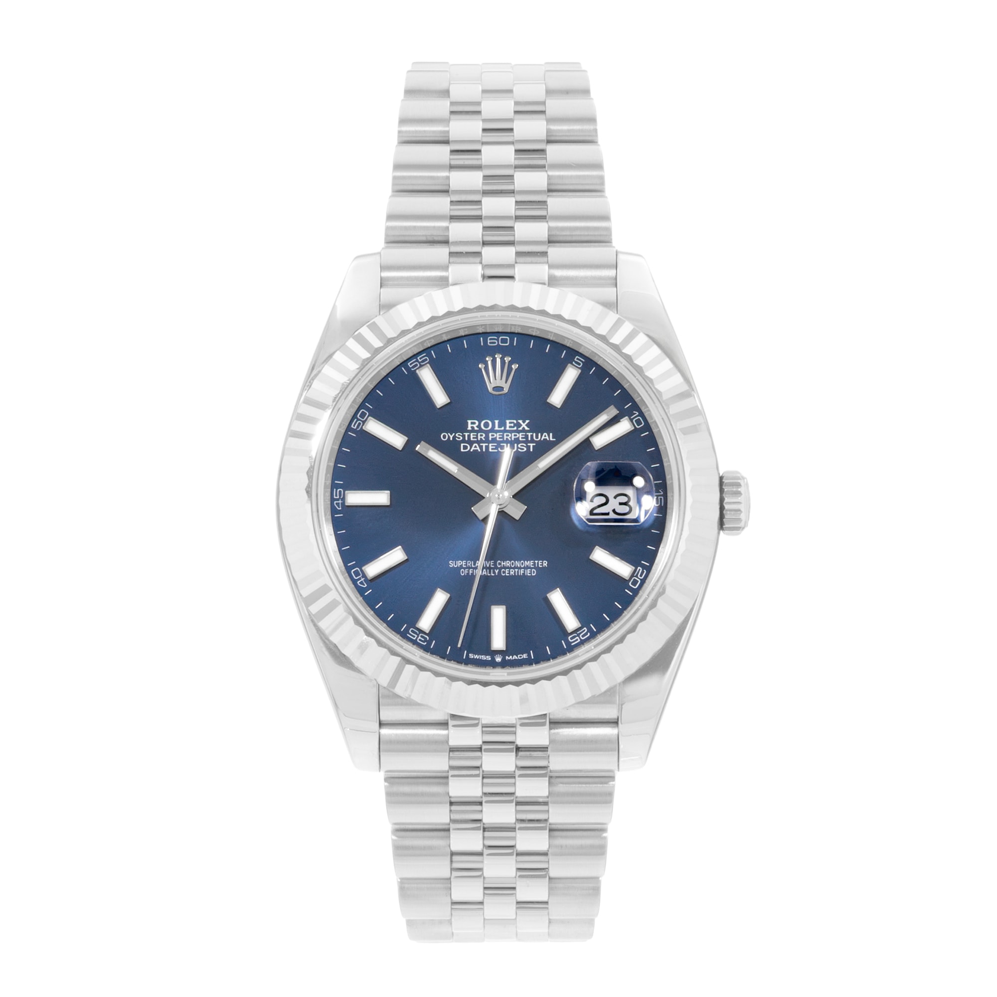 Rolex Datejust 41 126334 Blue Dial Steel Mens Watch Box Card