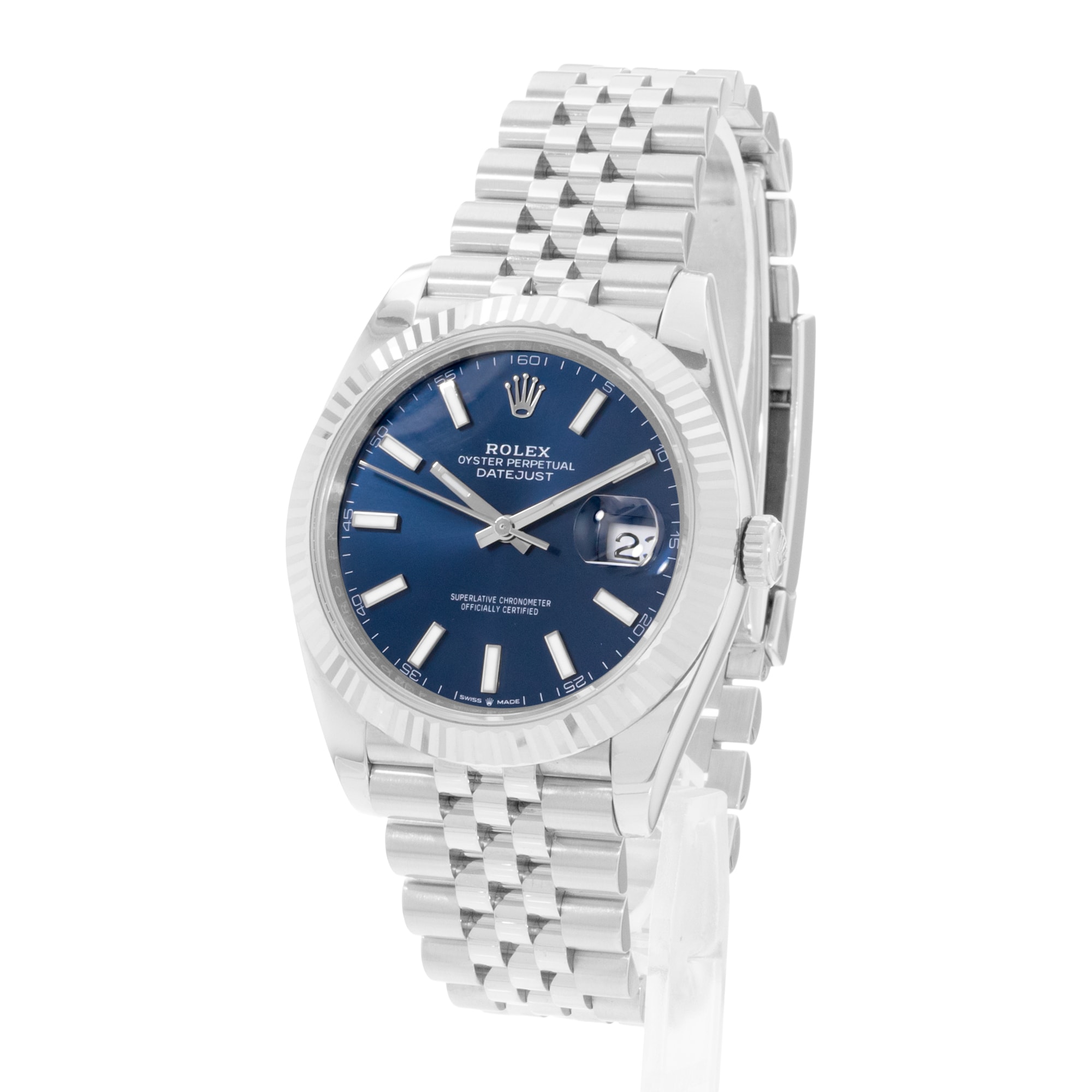 Rolex Datejust 41 126334 Blue Dial Steel Mens Watch Box Card