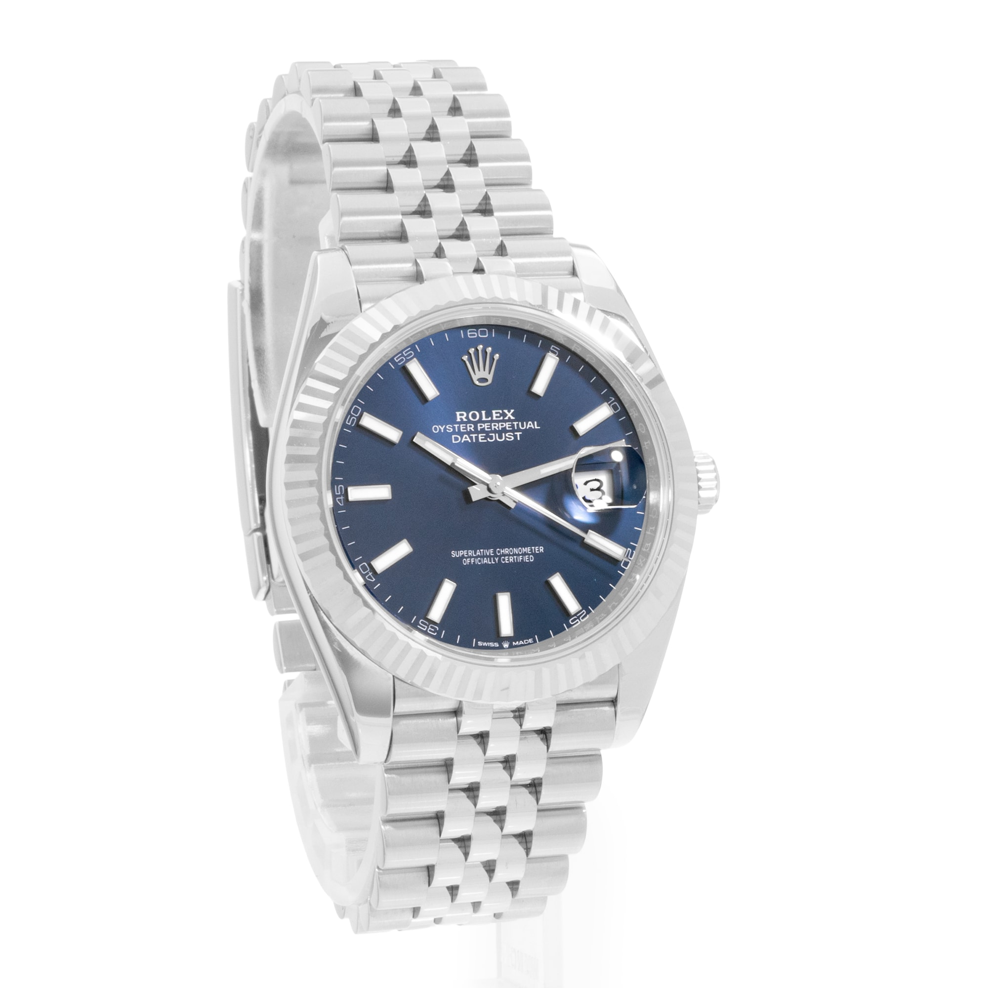 Rolex Datejust 41 126334 Blue Dial Steel Mens Watch Box Card