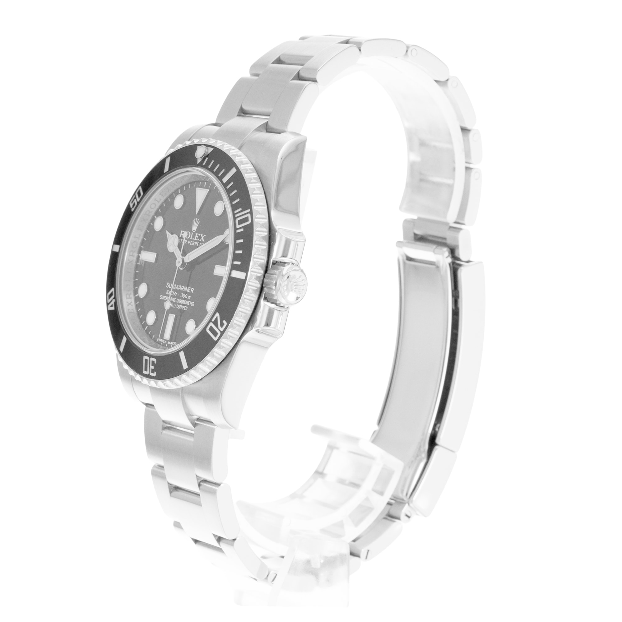 Rolex Submariner No Date 114060 40mm Black Dial Steel Oyster Mens Watch Card