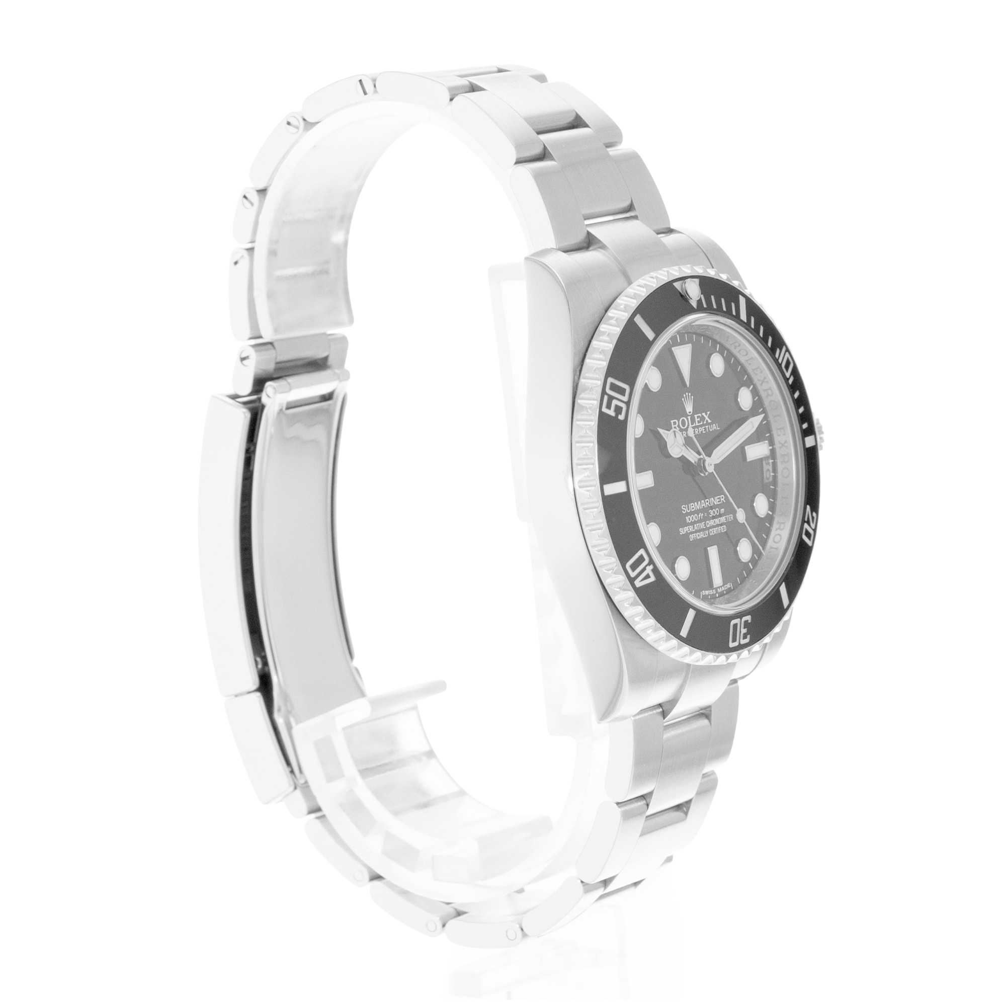 Rolex Submariner No Date 114060 40mm Black Dial Steel Oyster Mens Watch Card