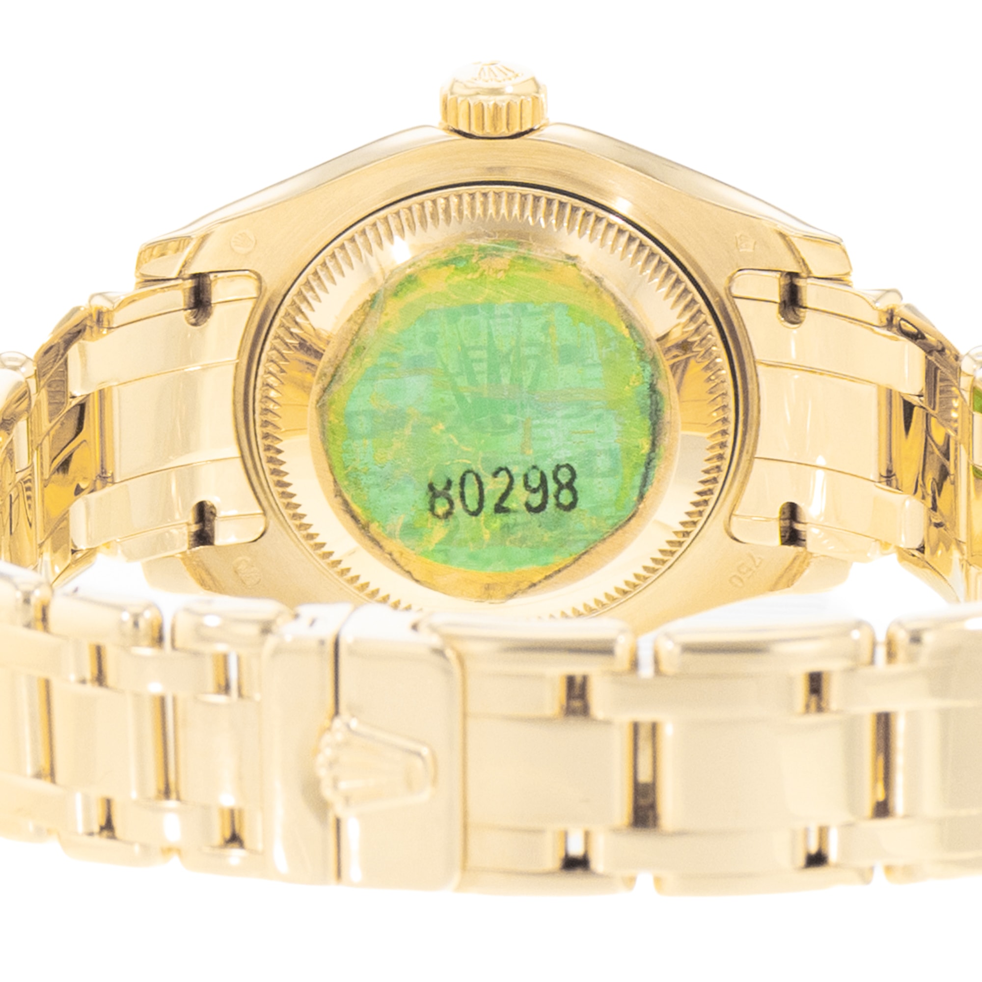 Rolex Pearlmaster 80298 29mm Mop Diamonds Yellow Gold Ladies Watch