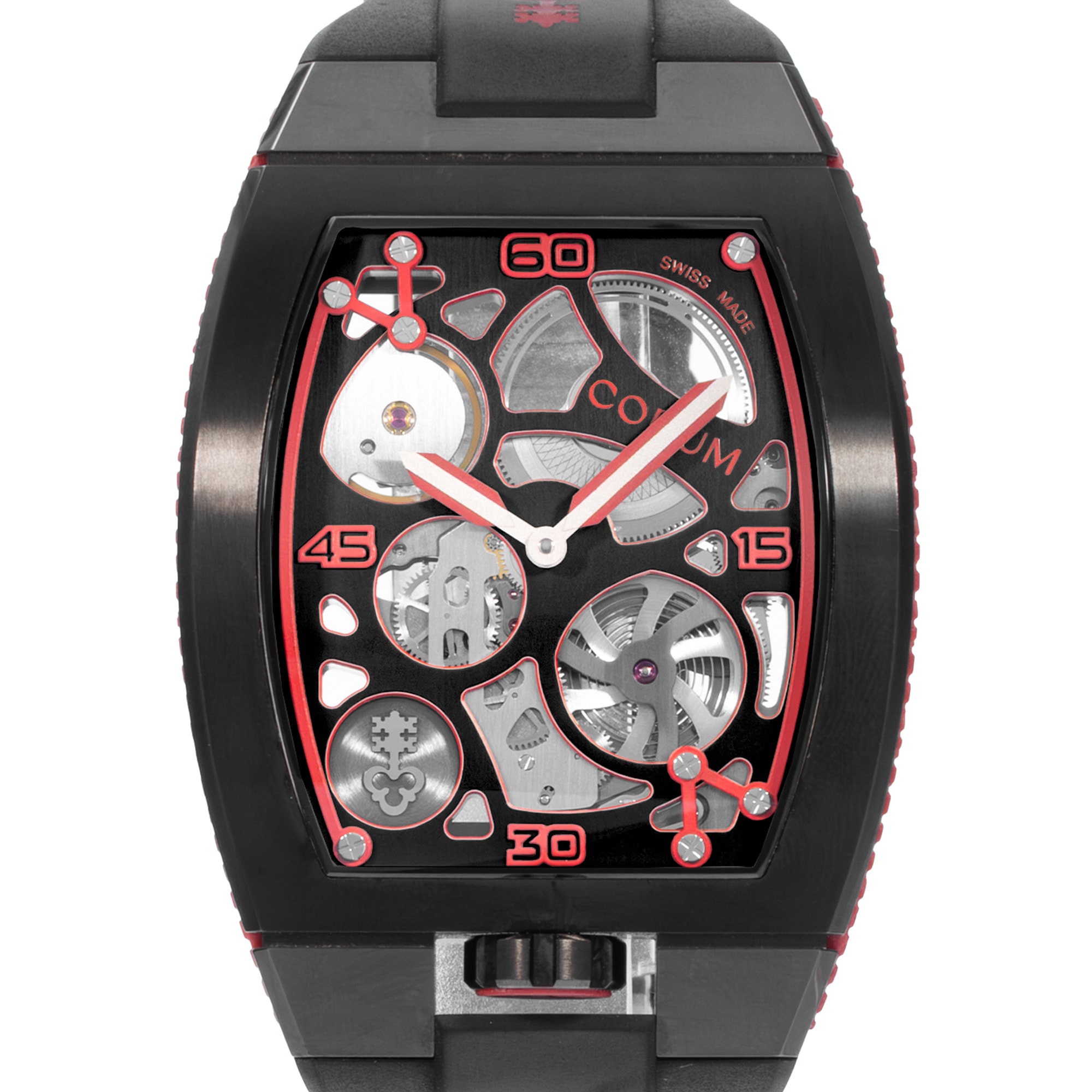 Corum Lab 01 Z1410/03860 40mm Skeleton Titanium Black DLC Mens Watch Box Card