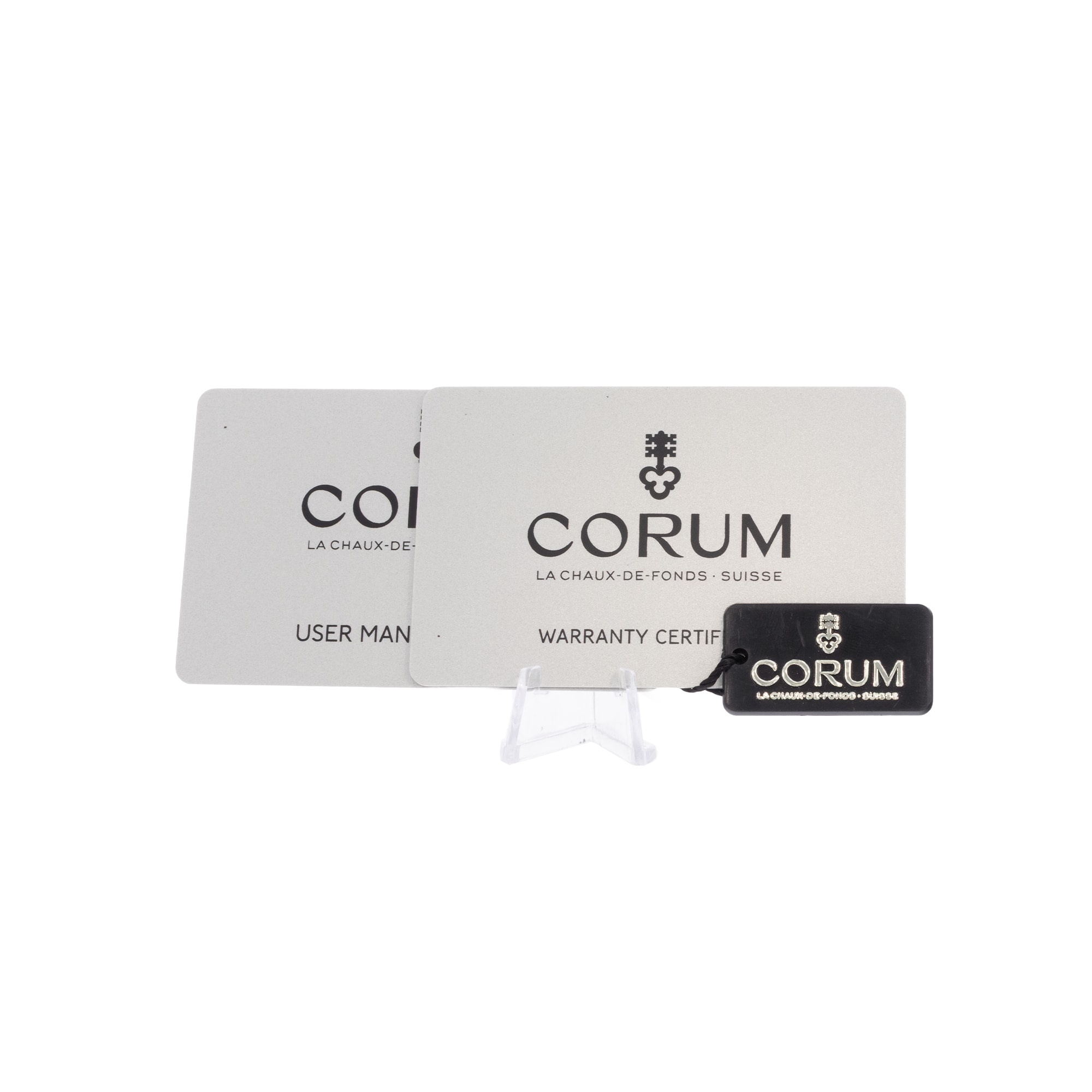 Corum Lab 01 Z1410/03860 40mm Skeleton Titanium Black DLC Mens Watch Box Card