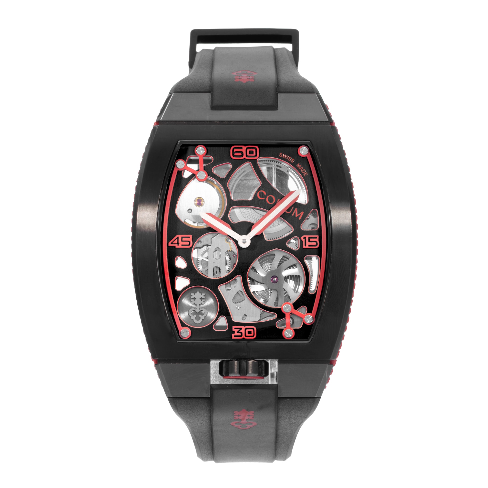 Corum Lab 01 Z1410/03860 40mm Skeleton Titanium Black DLC Mens Watch Box Card