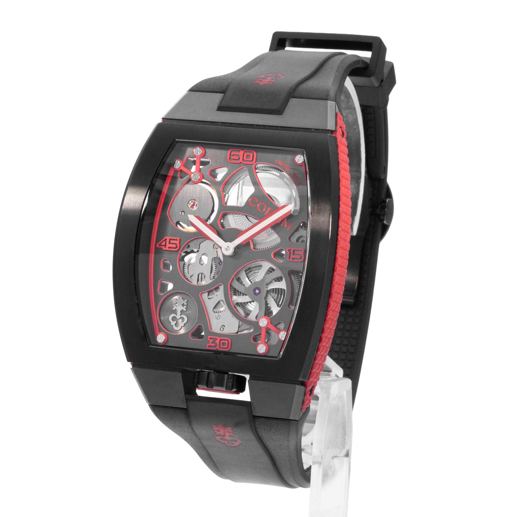Corum Lab 01 Z1410/03860 40mm Skeleton Titanium Black DLC Mens Watch Box Card