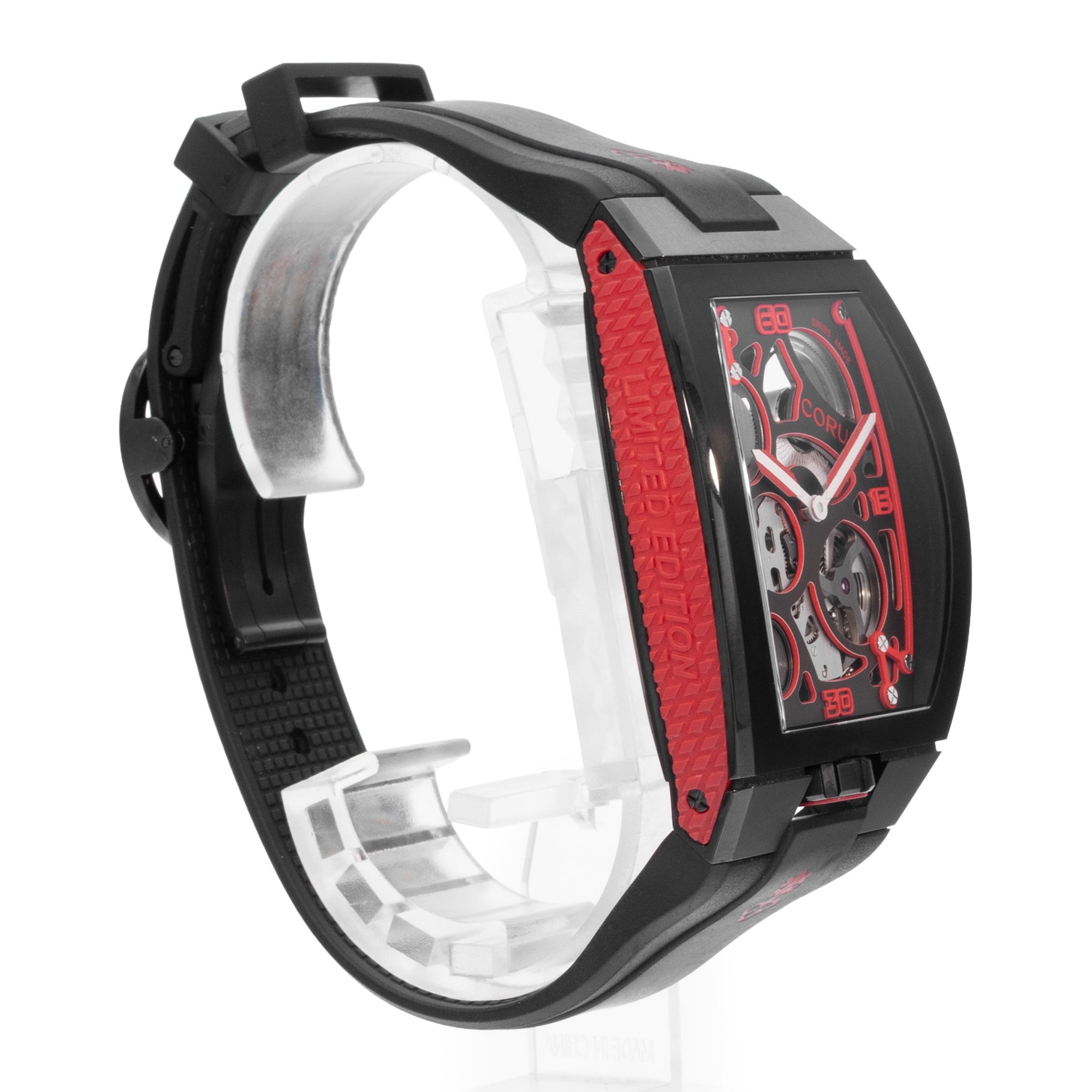 Corum Lab 01 Z1410/03860 40mm Skeleton Titanium Black DLC Mens Watch Box Card