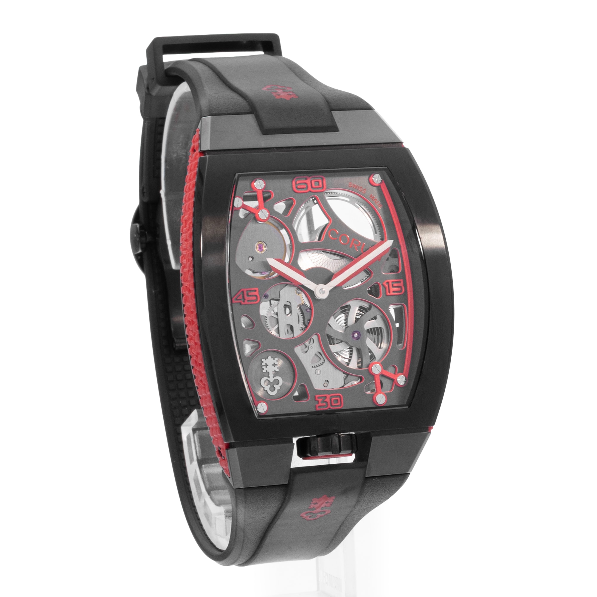 Corum Lab 01 Z1410/03860 40mm Skeleton Titanium Black DLC Mens Watch Box Card