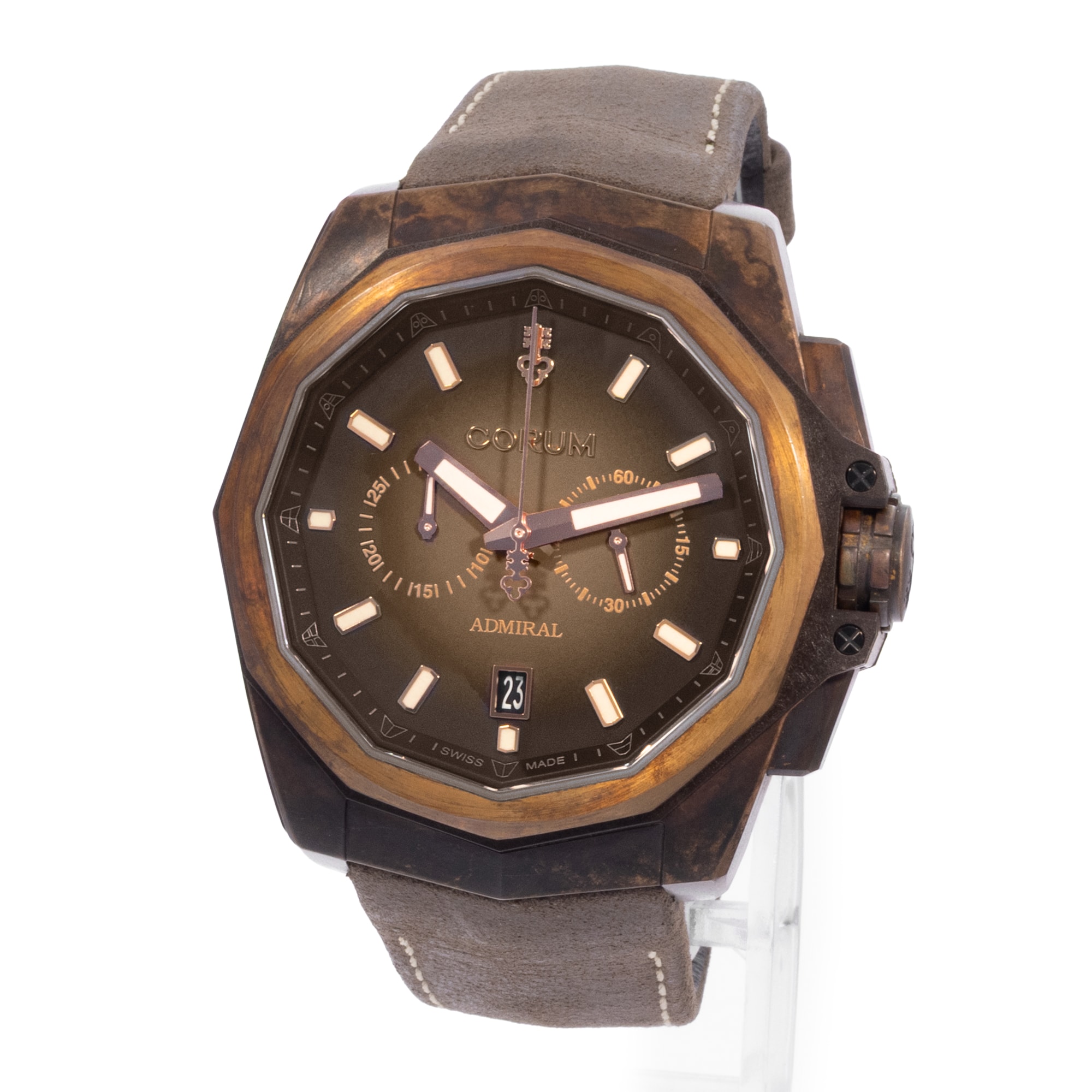 Corum Admiral AC1-45 116.200.53/0F62 BR01 Brown Dial Bronze Mens Watch Box Card