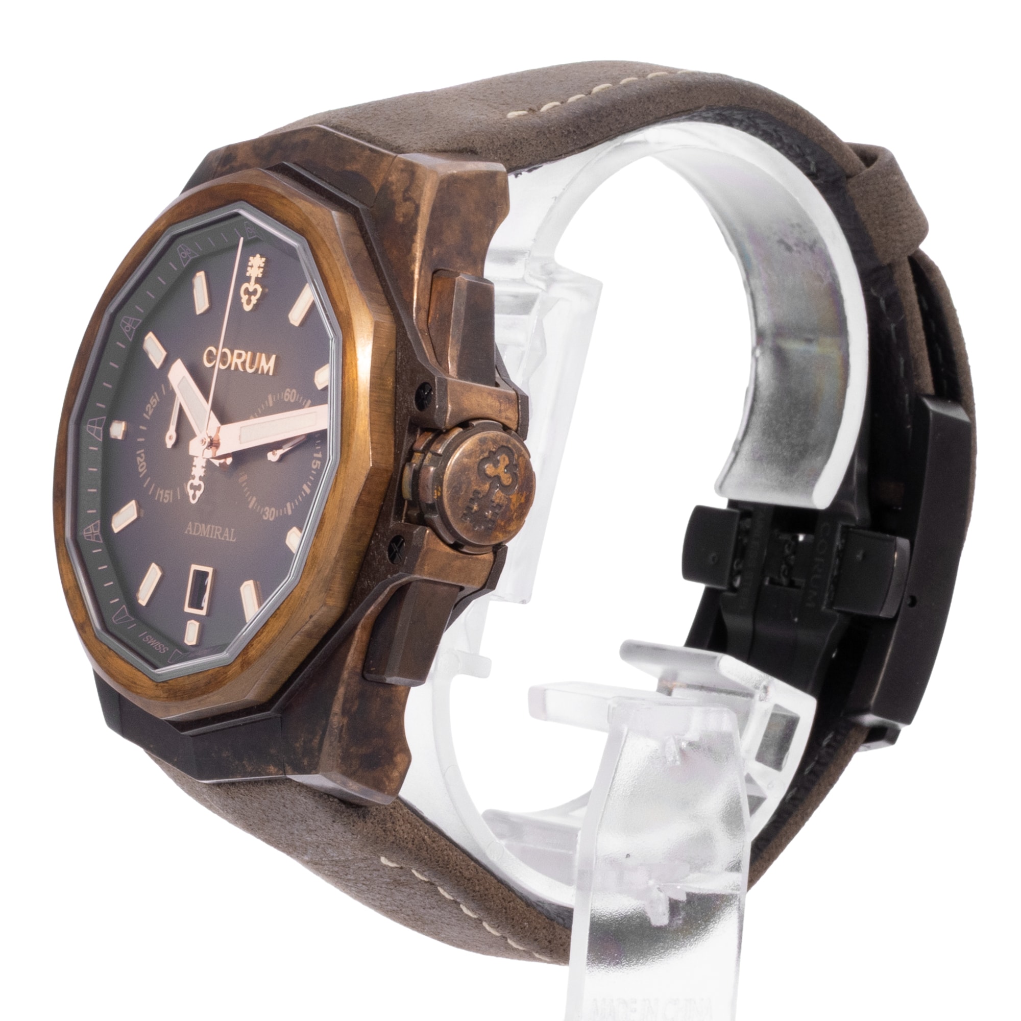 Corum Admiral AC1-45 116.200.53/0F62 BR01 Brown Dial Bronze Mens Watch Box Card