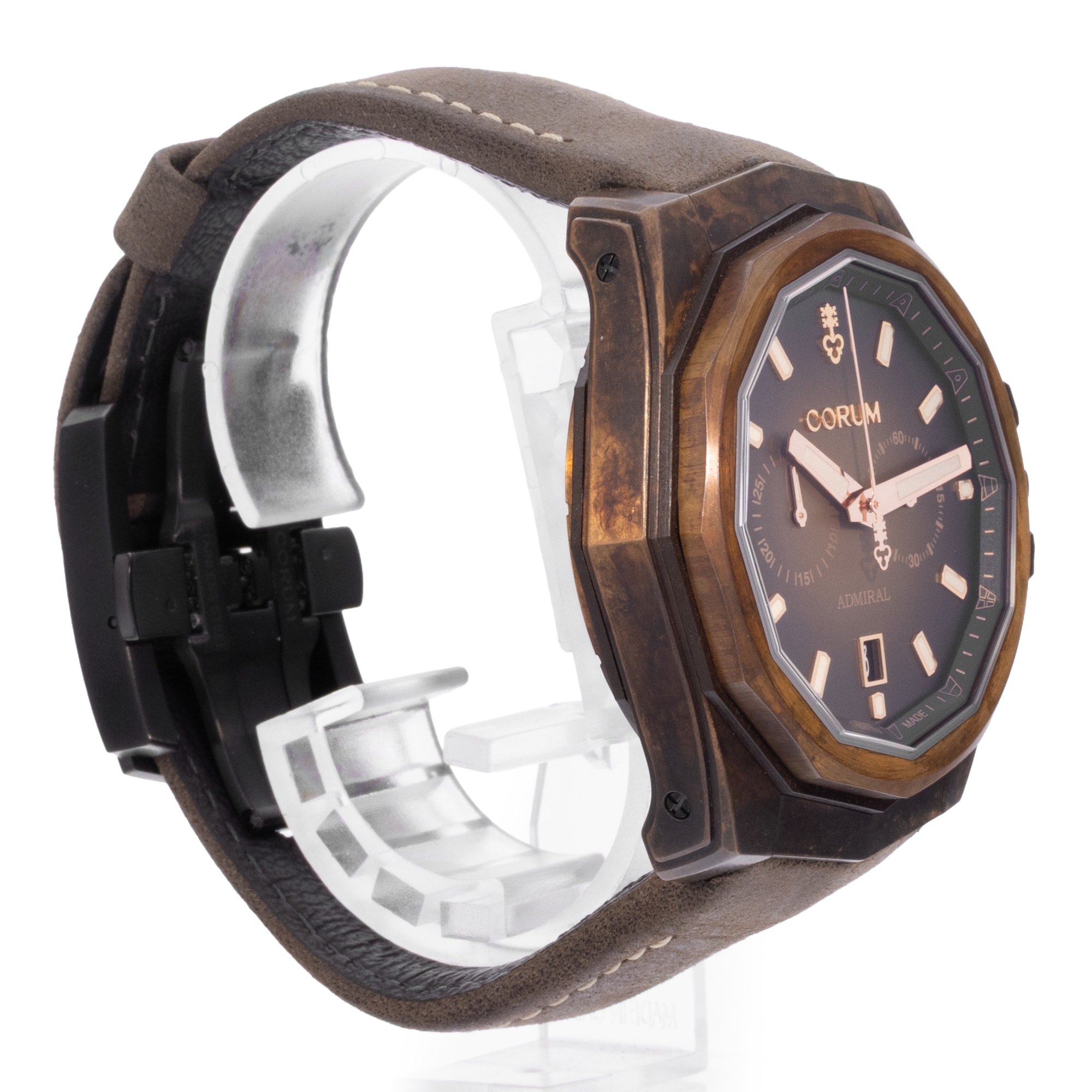 Corum Admiral AC1-45 116.200.53/0F62 BR01 Brown Dial Bronze Mens Watch Box Card