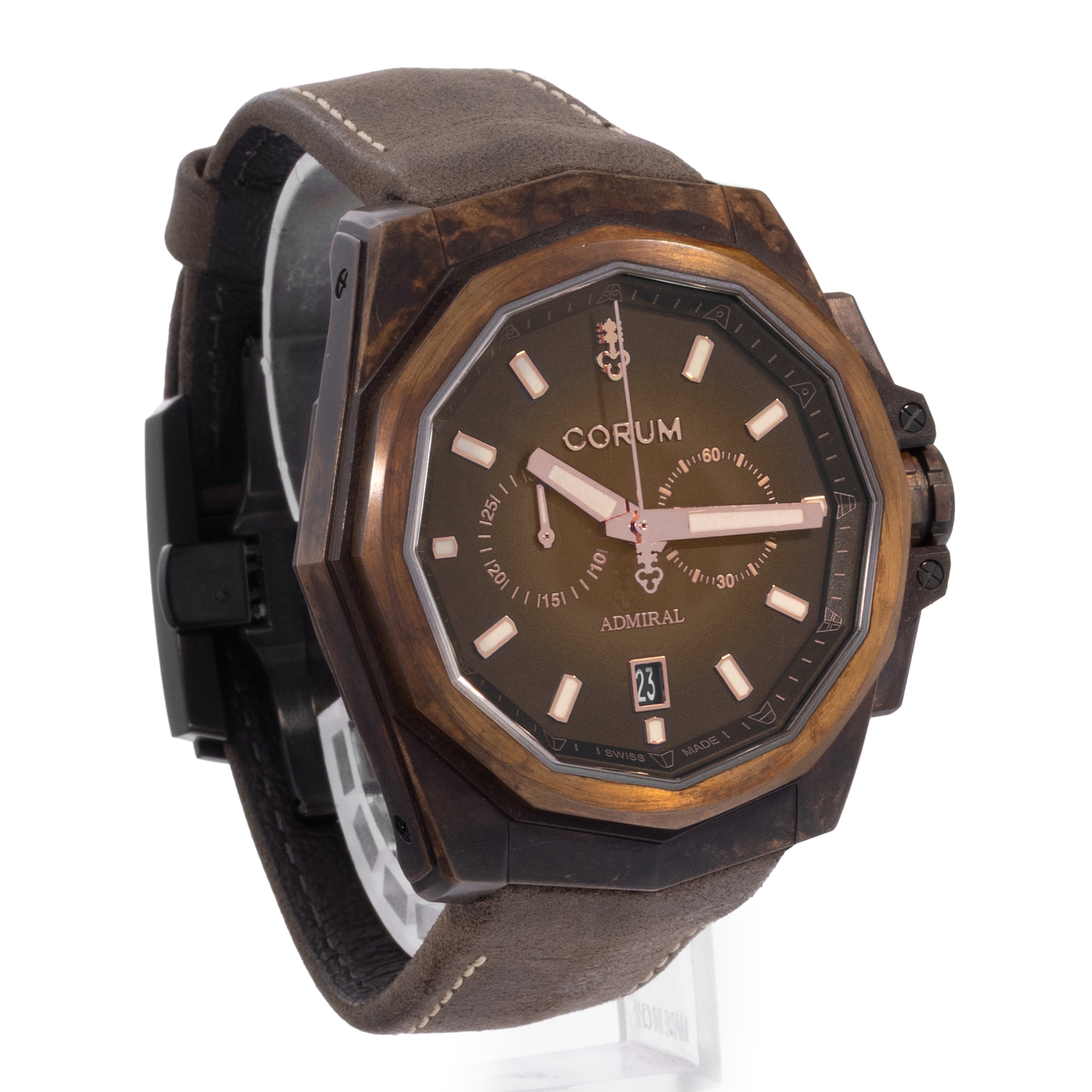Corum Admiral AC1-45 116.200.53/0F62 BR01 Brown Dial Bronze Mens Watch Box Card