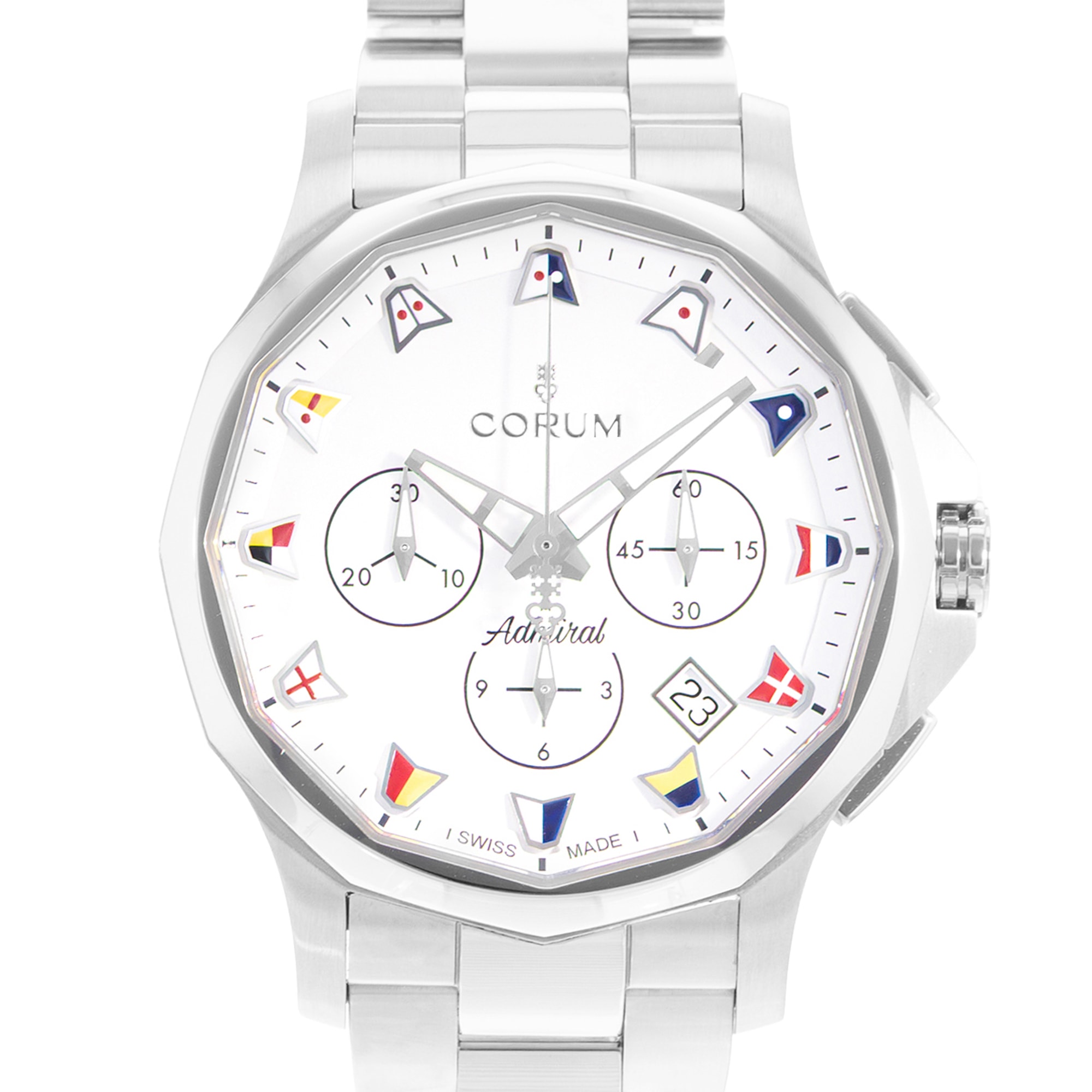 Corum Admiral 984.111.20/V705 AA52 42mm Steel Mens Watch Box Card
